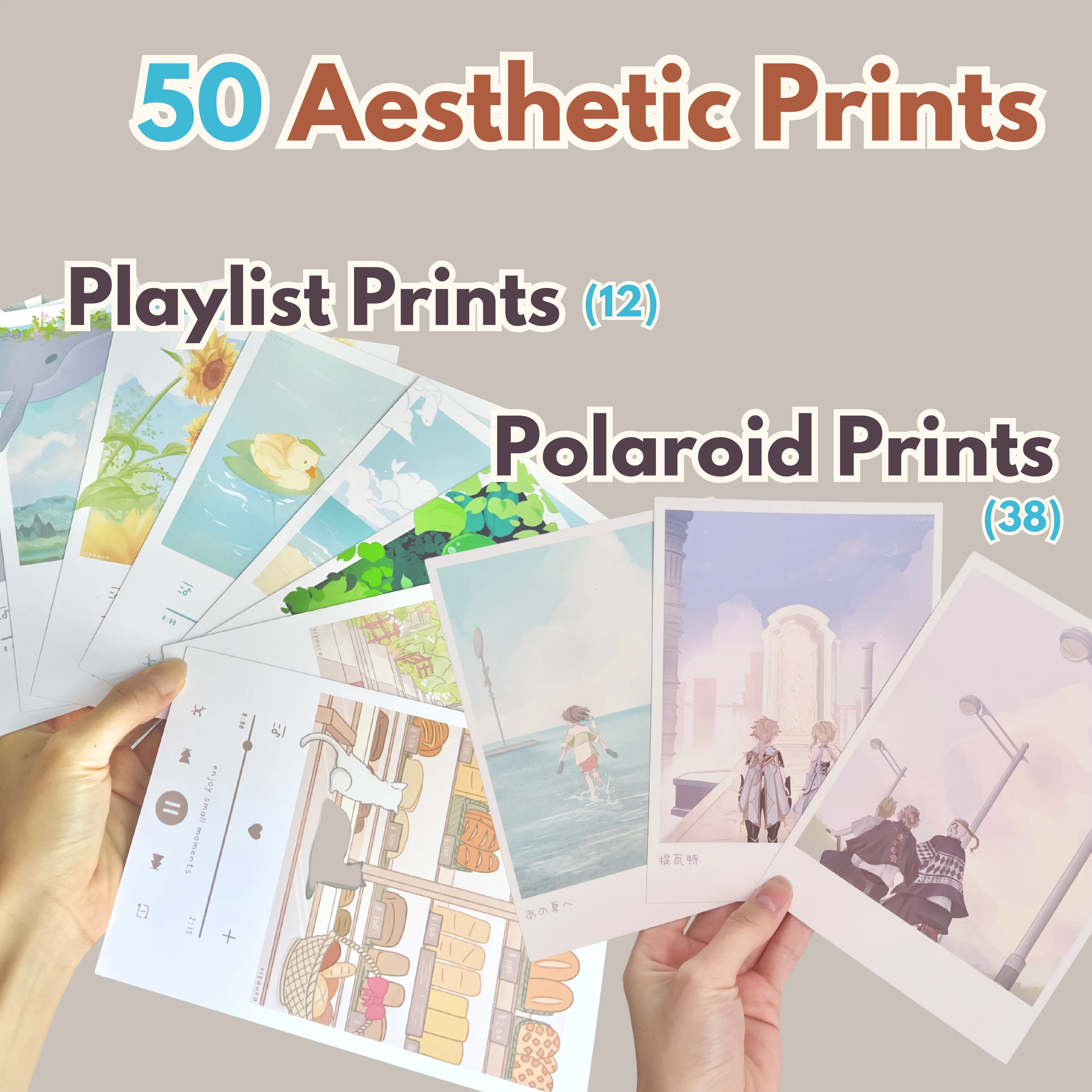 50 Aesthetic Prints Bundle: PNG Printables - Image 3