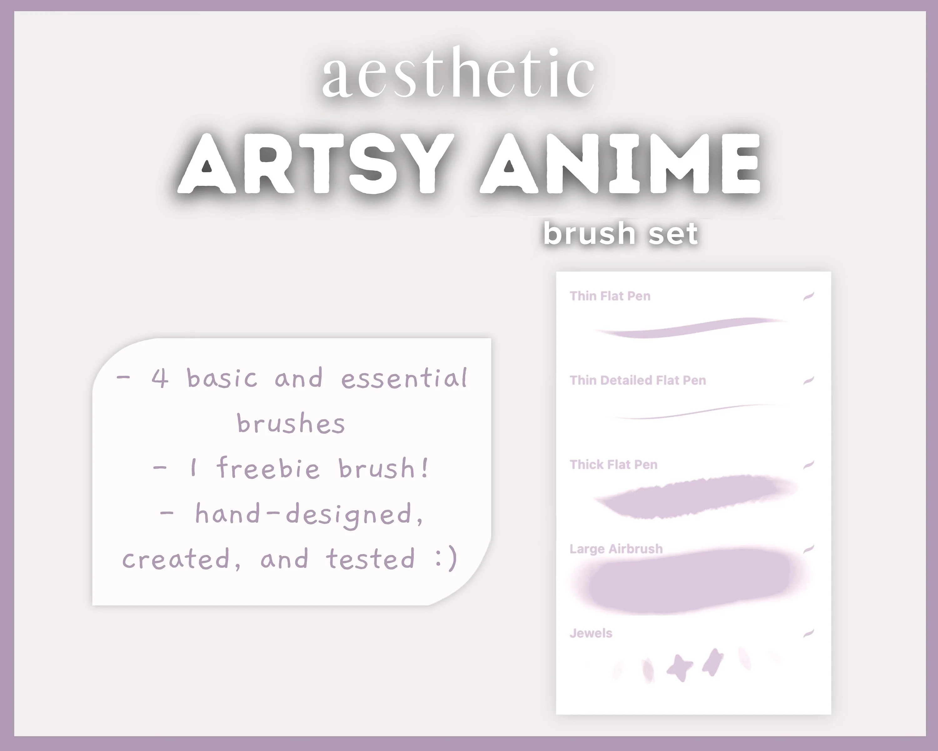 Aesthetic Artsy Anime Brush Set - Image 2