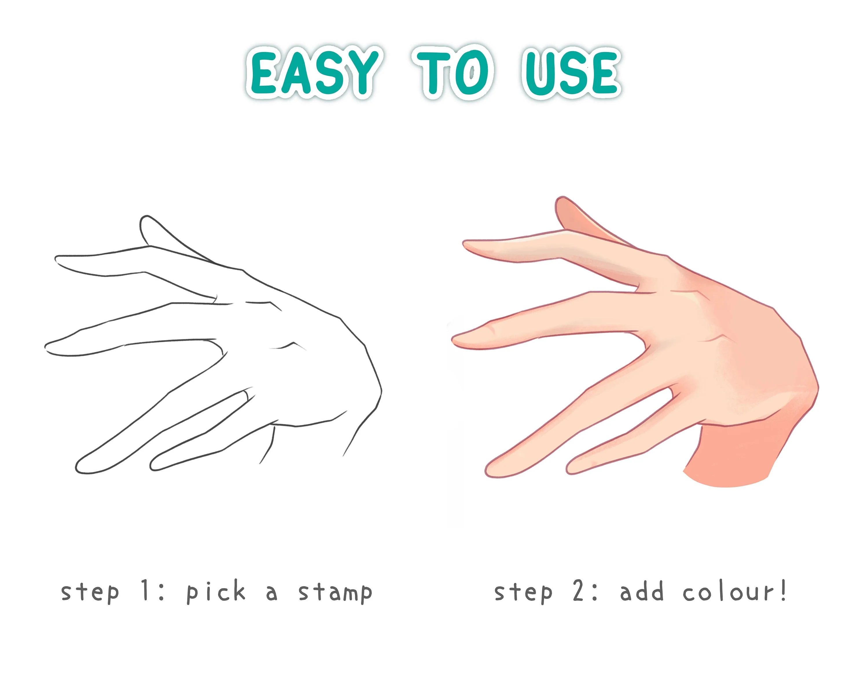 Anime Style Hand Stamp Brush Set - Image 4