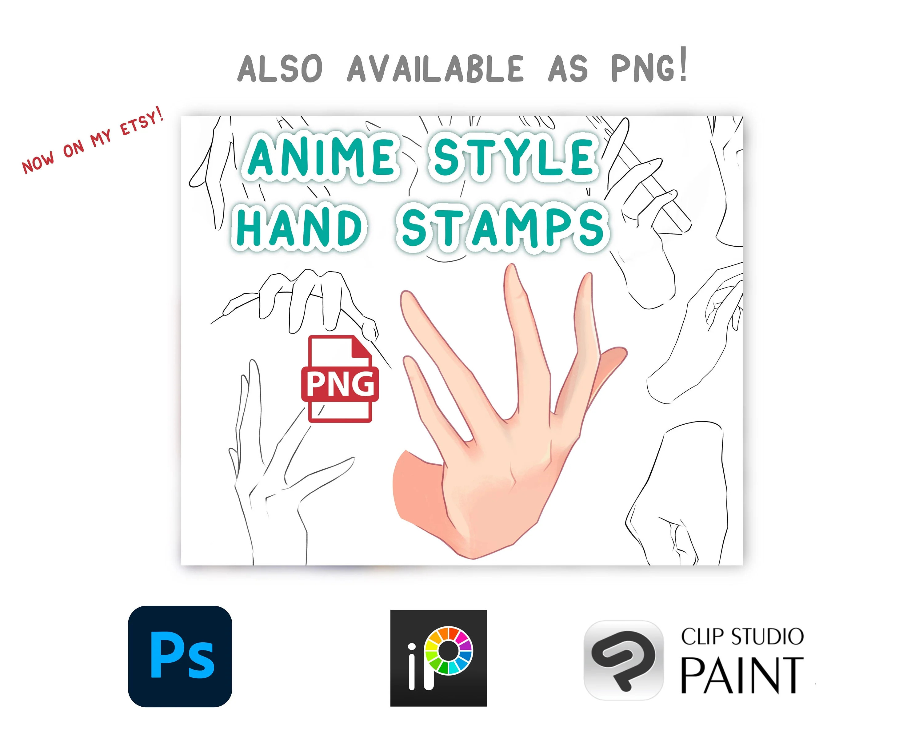 Anime Style Hand Stamp Brush Set - Image 5