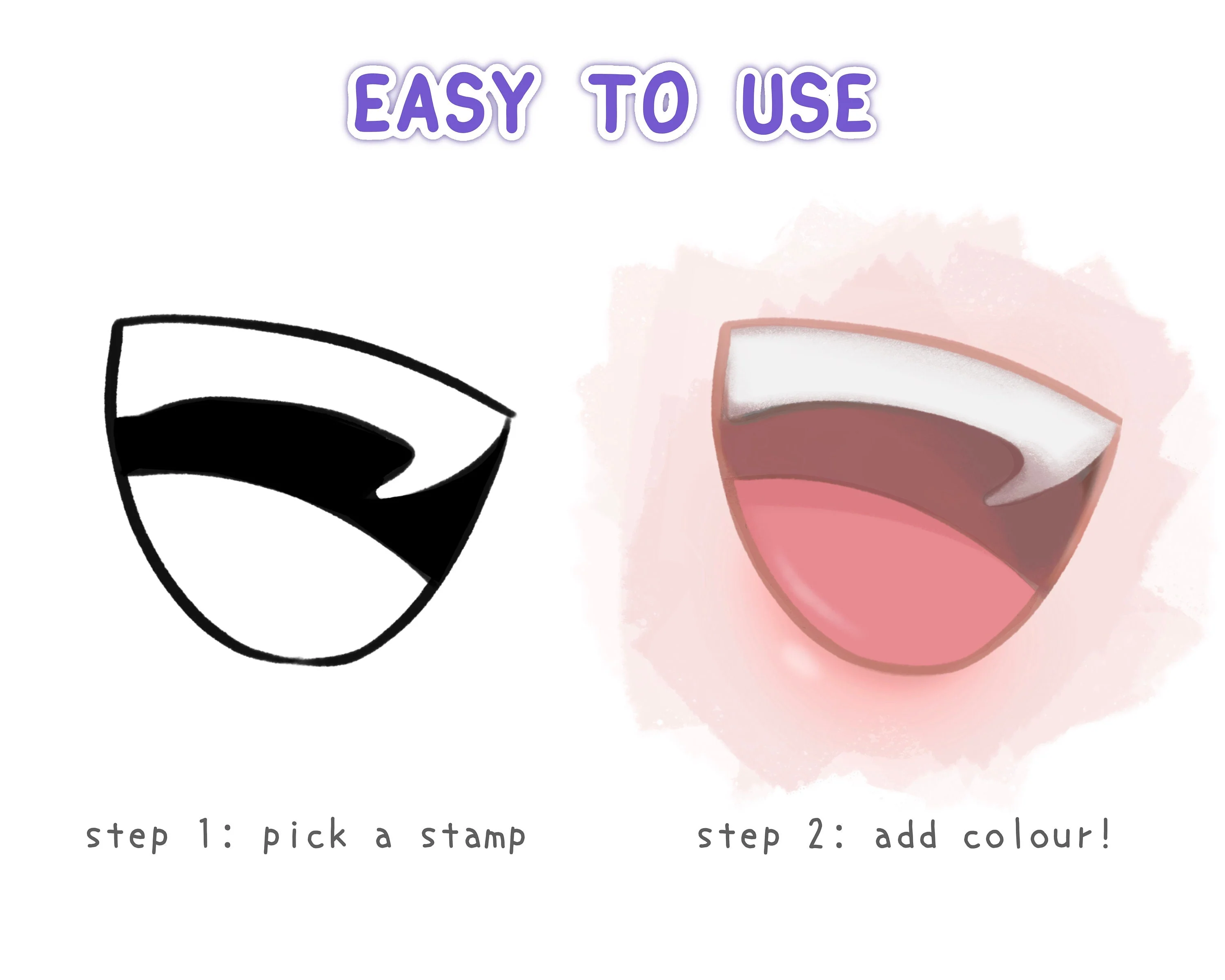 Anime Style Mouth Stamp Brush Set - Image 4