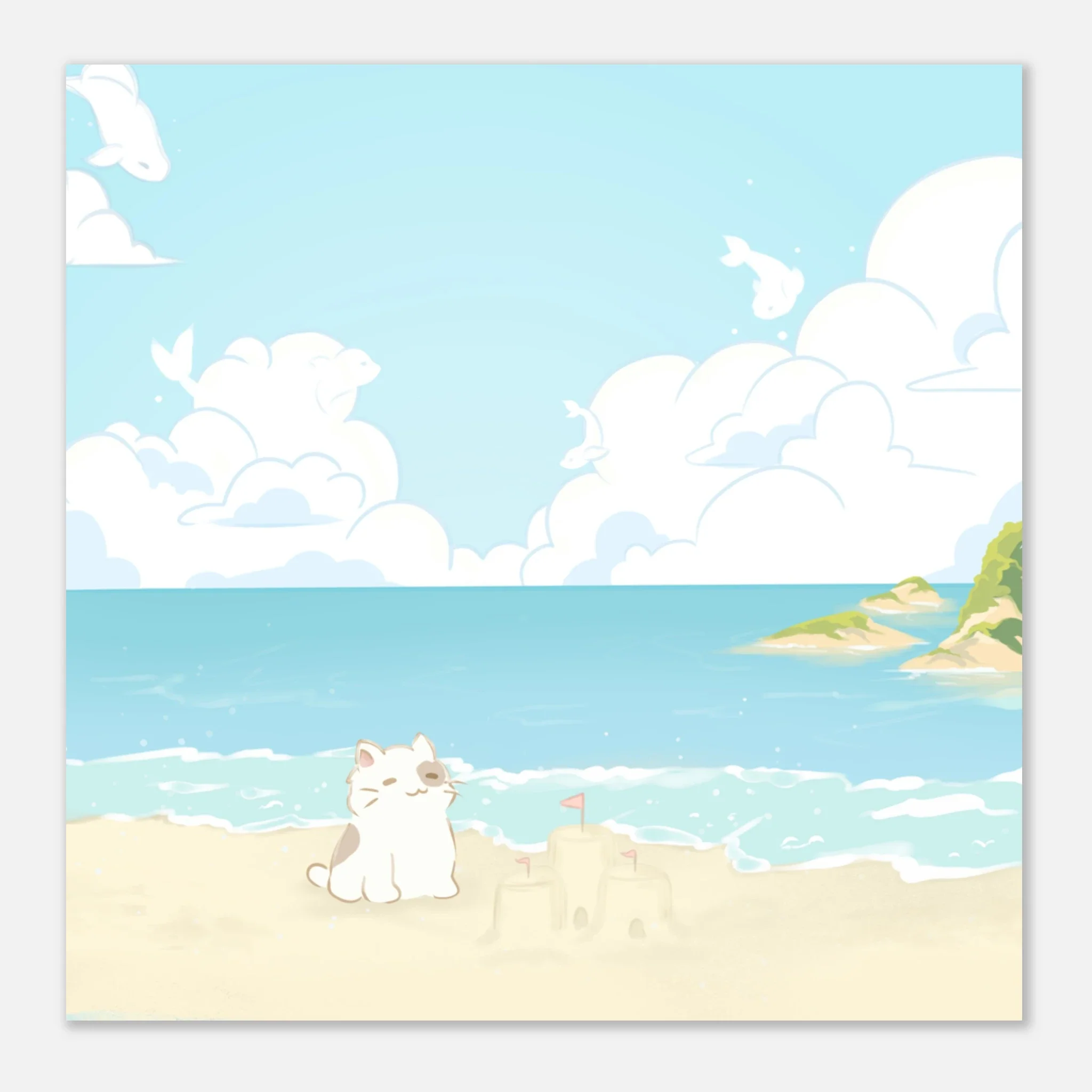 Beachside Cat Poster - Image 4