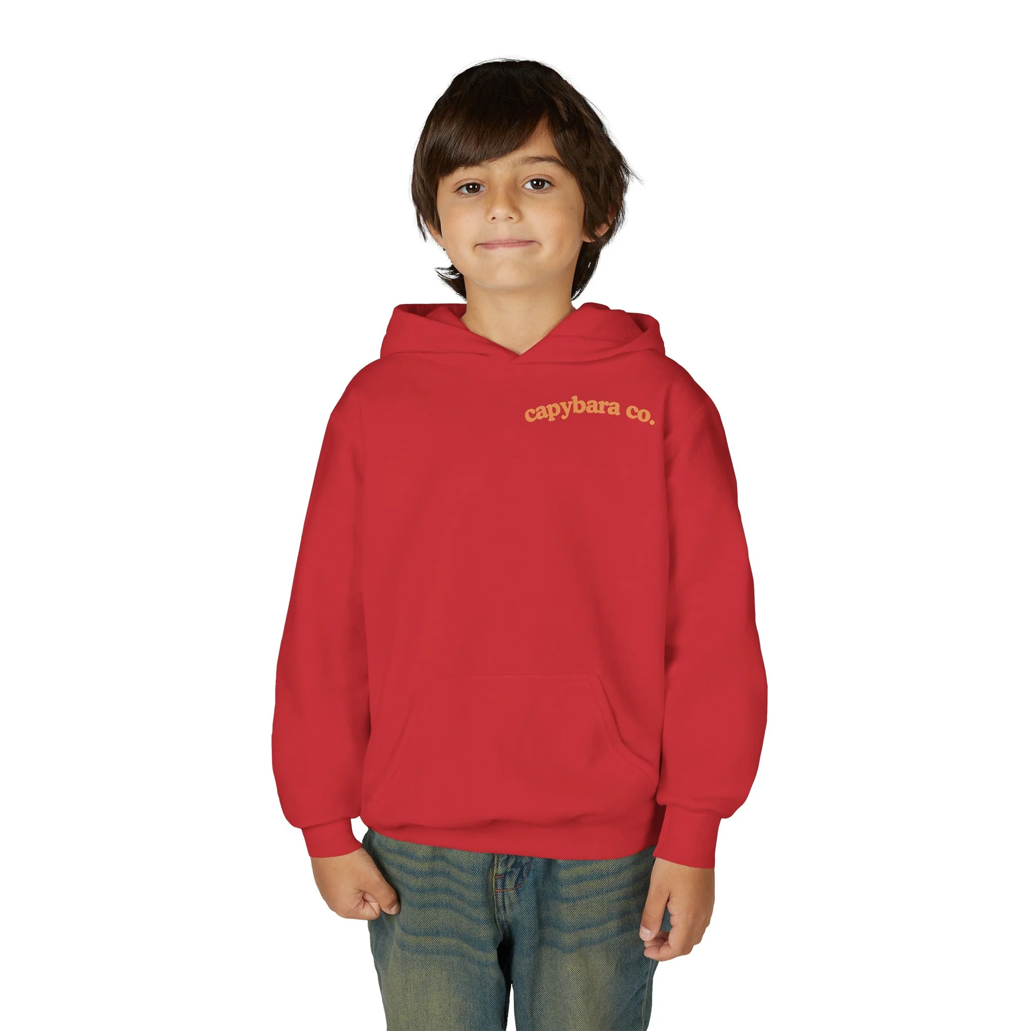 Capybara Bath: Youth Heavy Blend Hooded Sweatshirt - Image 63