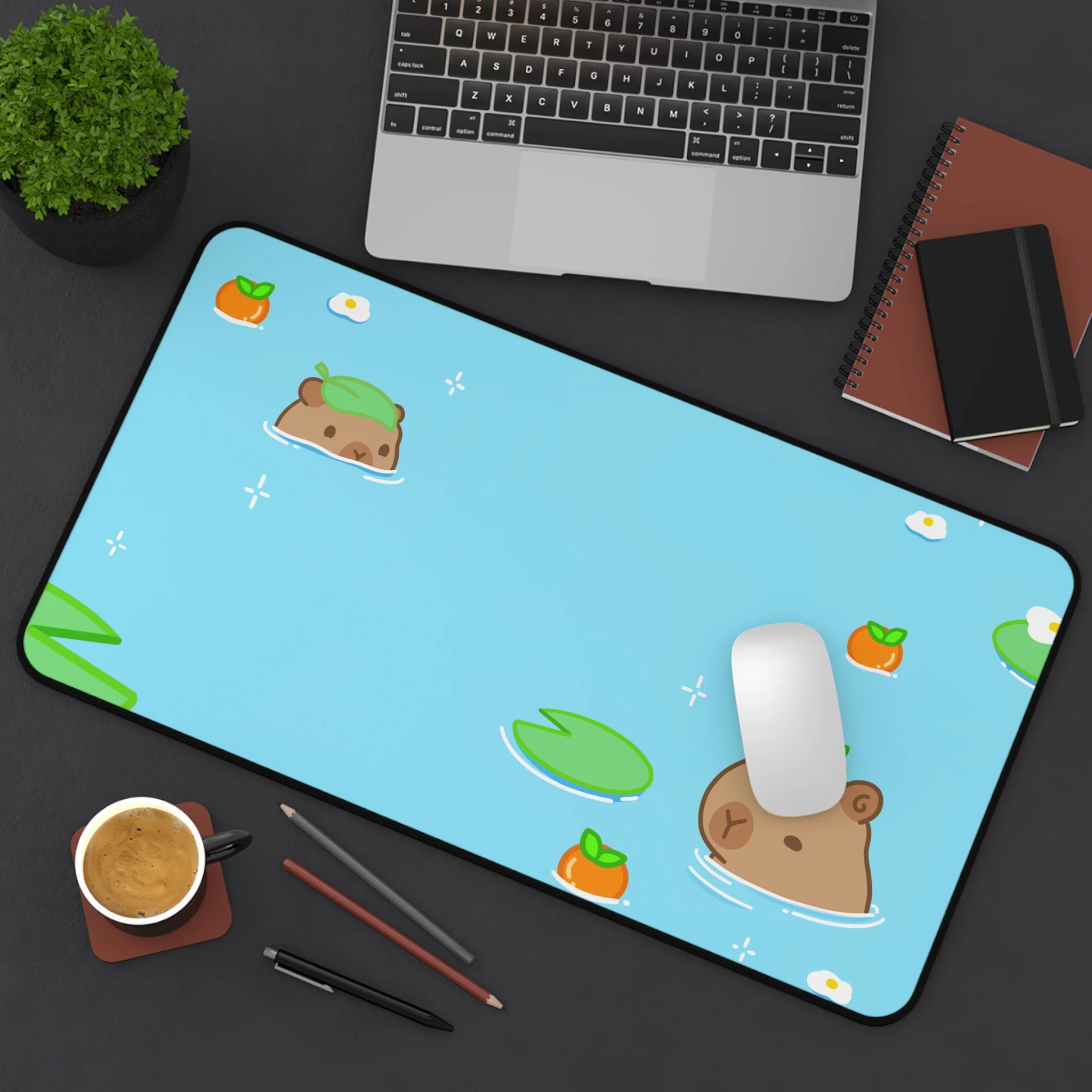 Capybara Pond Desk Mat - Image 5