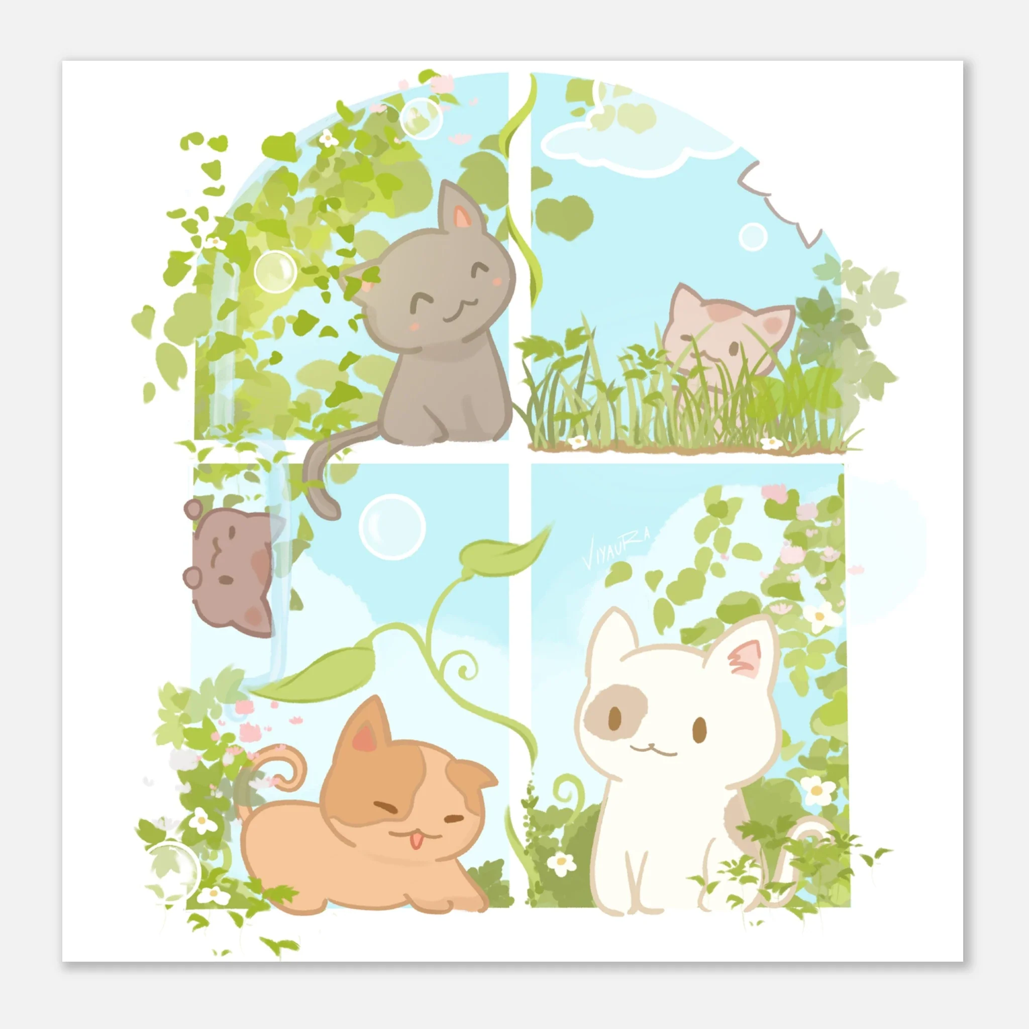 Cat Window Poster - Image 3