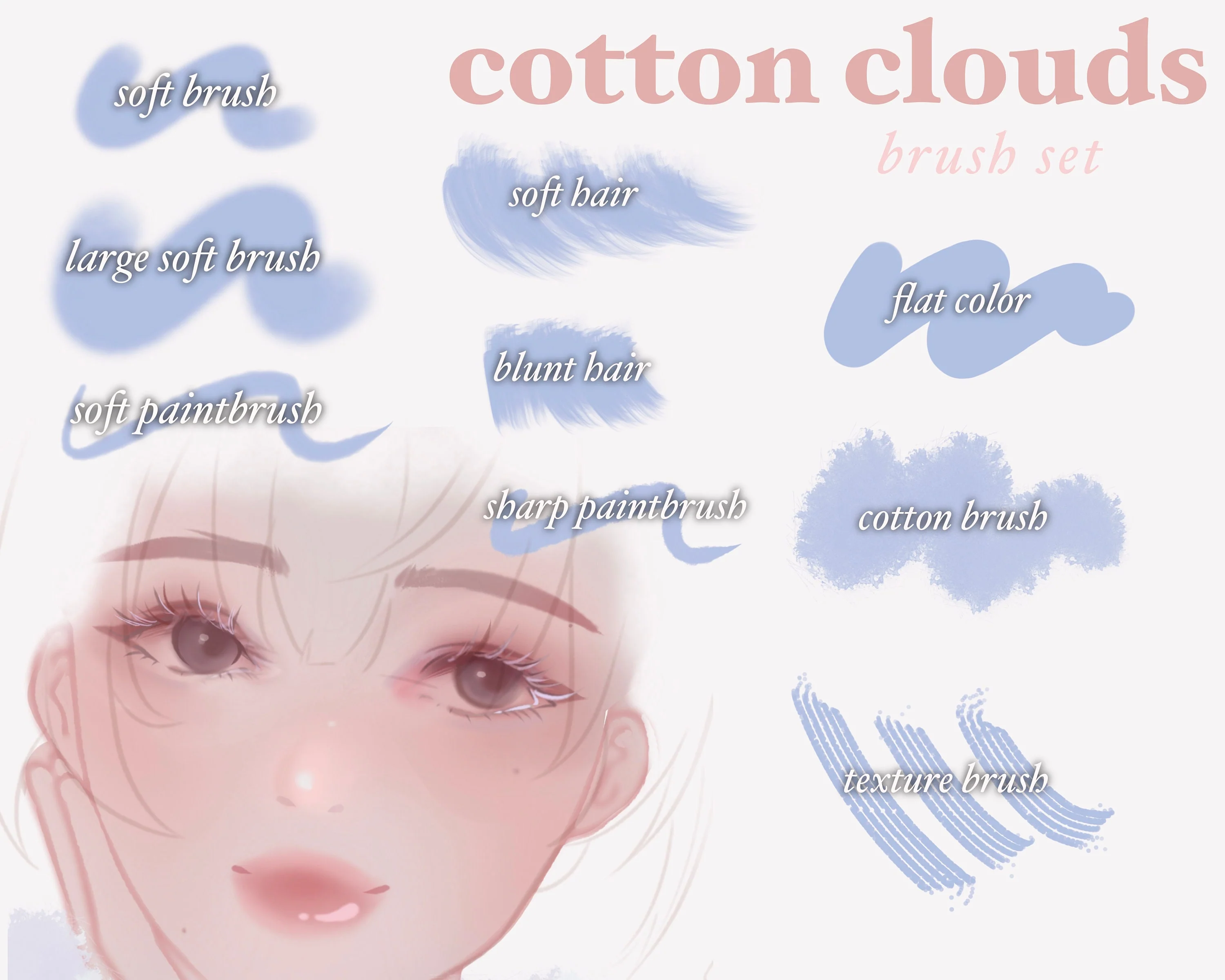 Cotton Clouds Soft Brush Set - Image 3