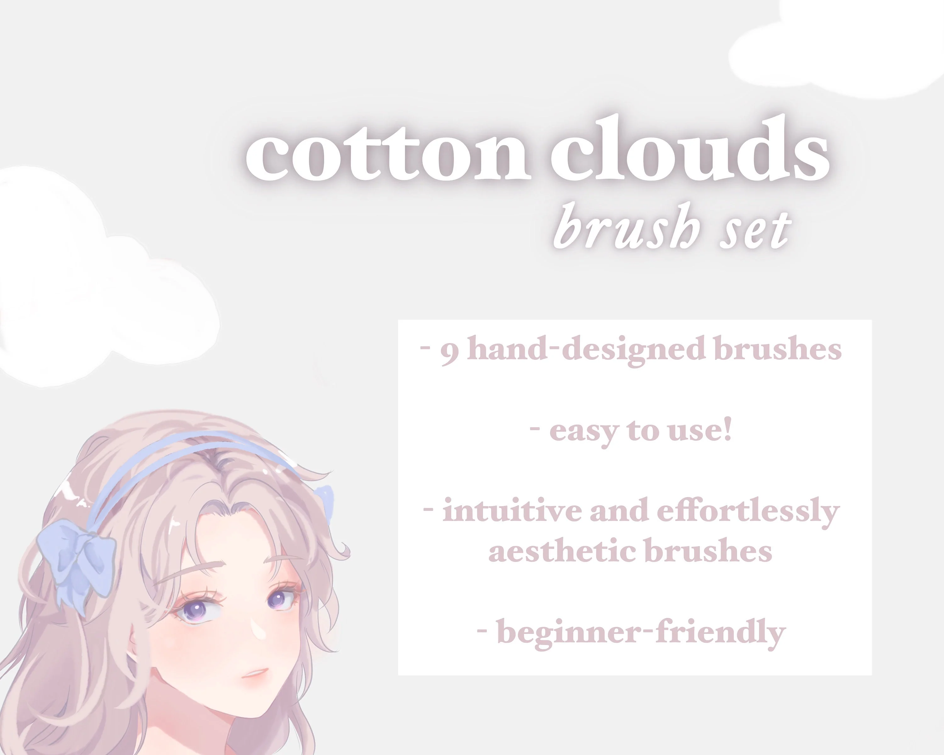 Cotton Clouds Soft Brush Set - Image 4
