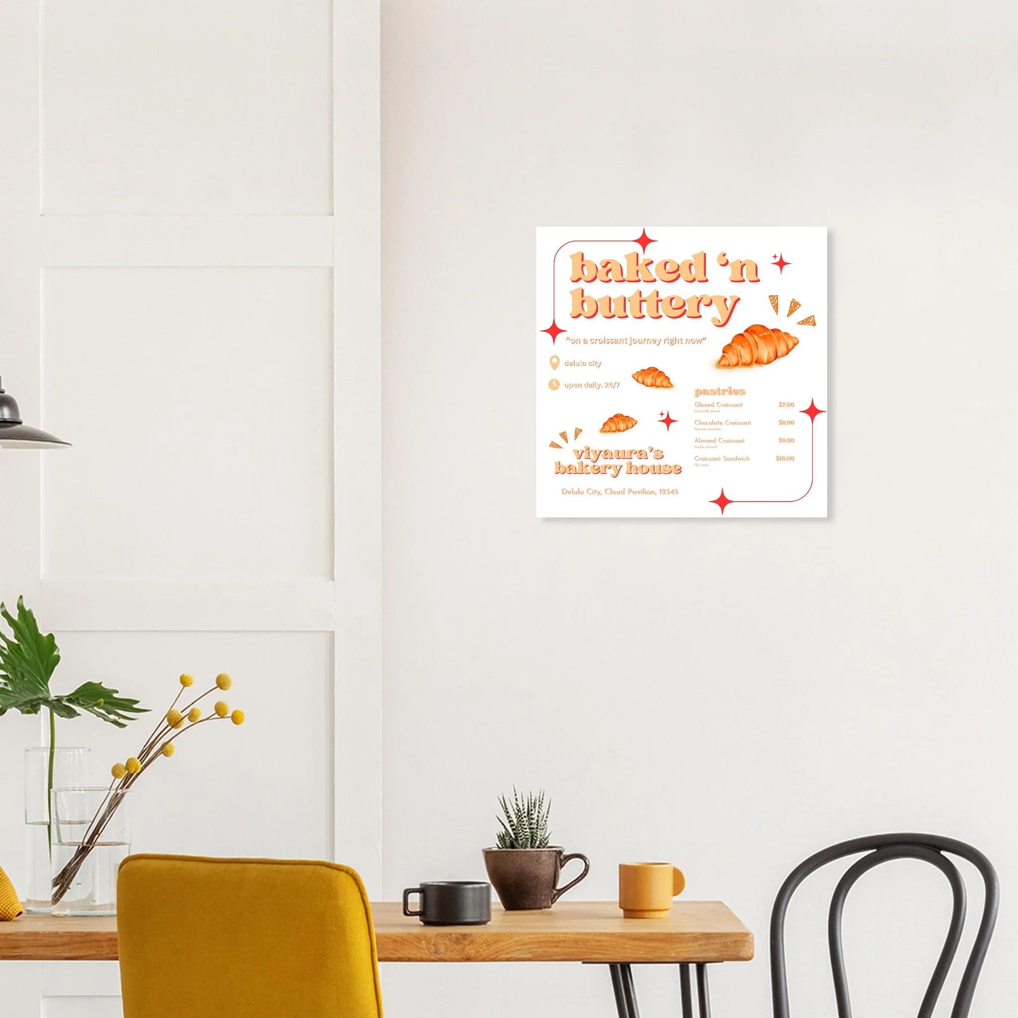 Croissant Bakery Menu Poster - Image 8