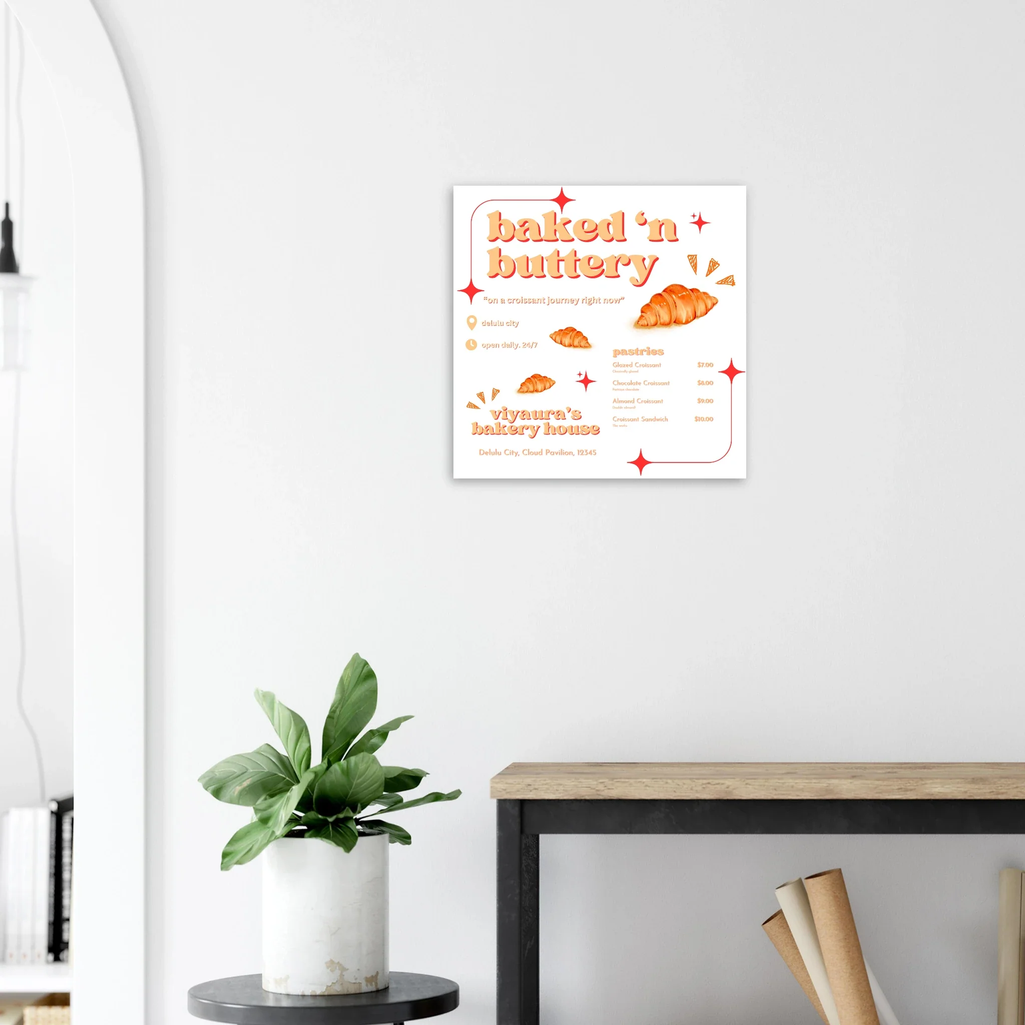 Croissant Bakery Menu Poster - Image 9