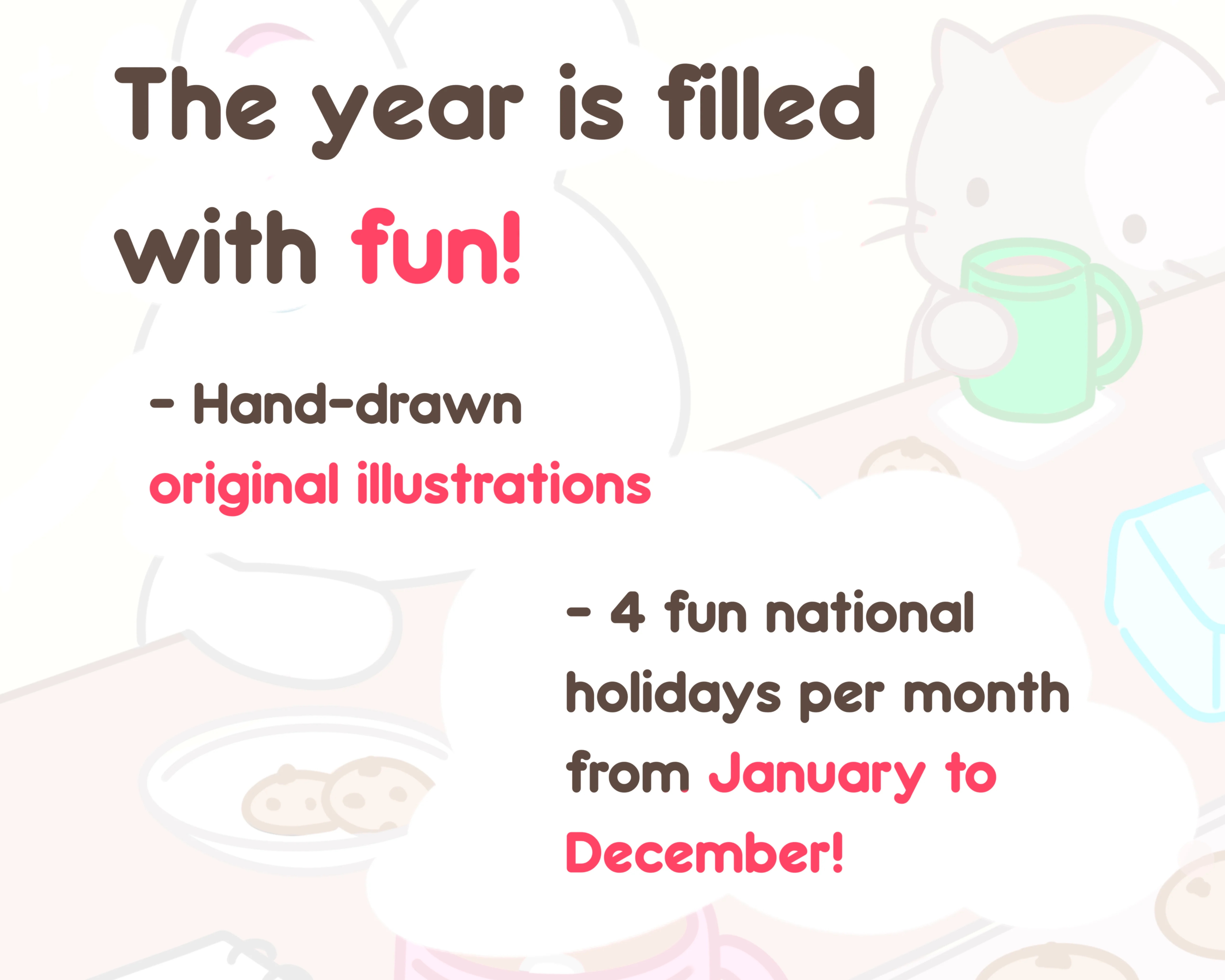 Cute Holidays: Cozy Coloring Book (PNG and PDF) - Image 5