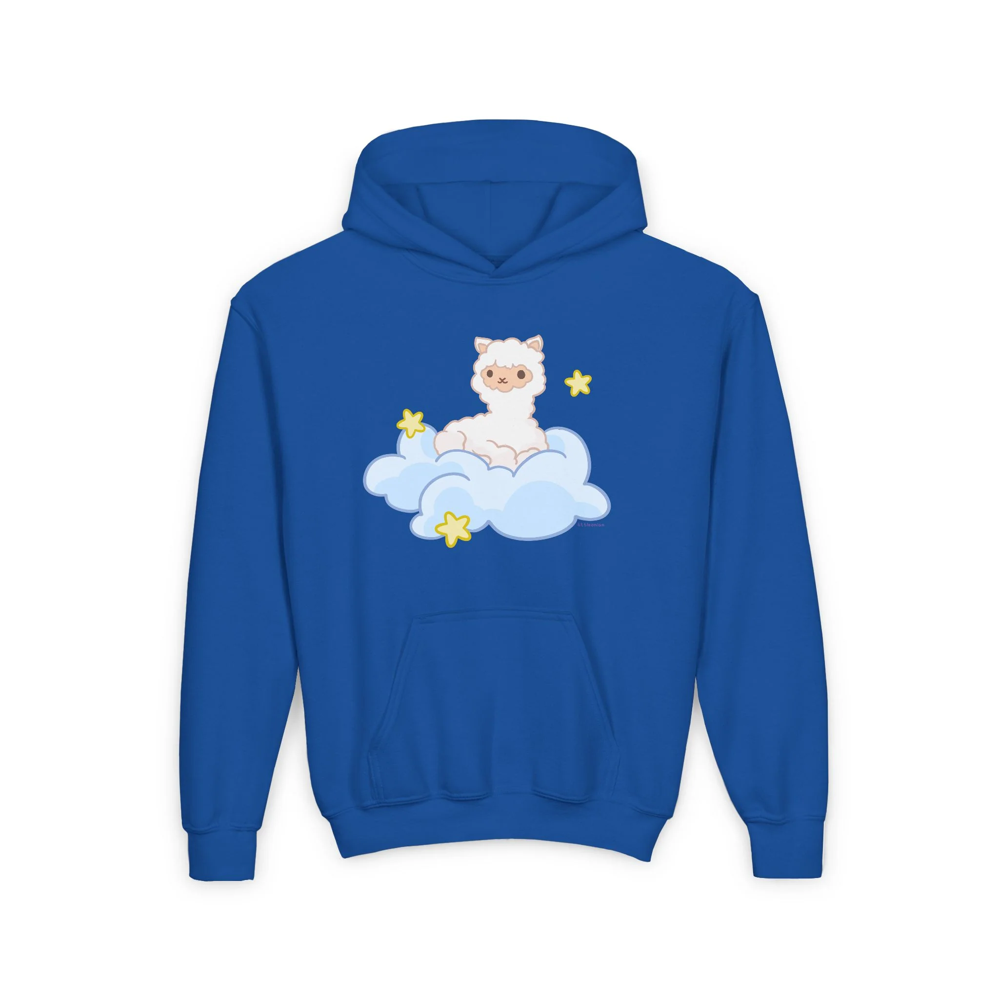 Fluffy Llama Fluffy Cloud Youth Heavy Blend Hooded Sweatshirt - Image 11