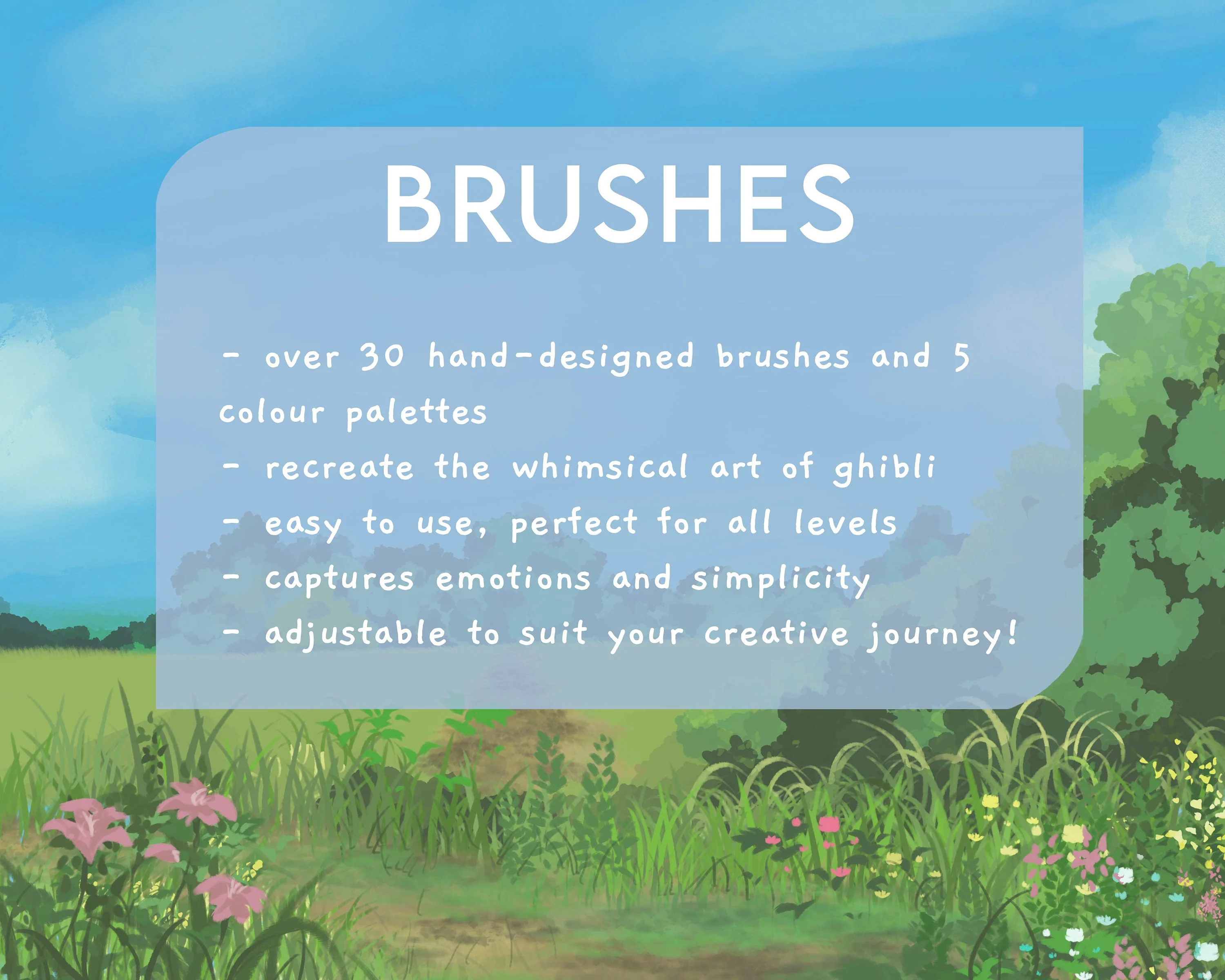 Ghibli Nature Anime Brush Set - Image 4