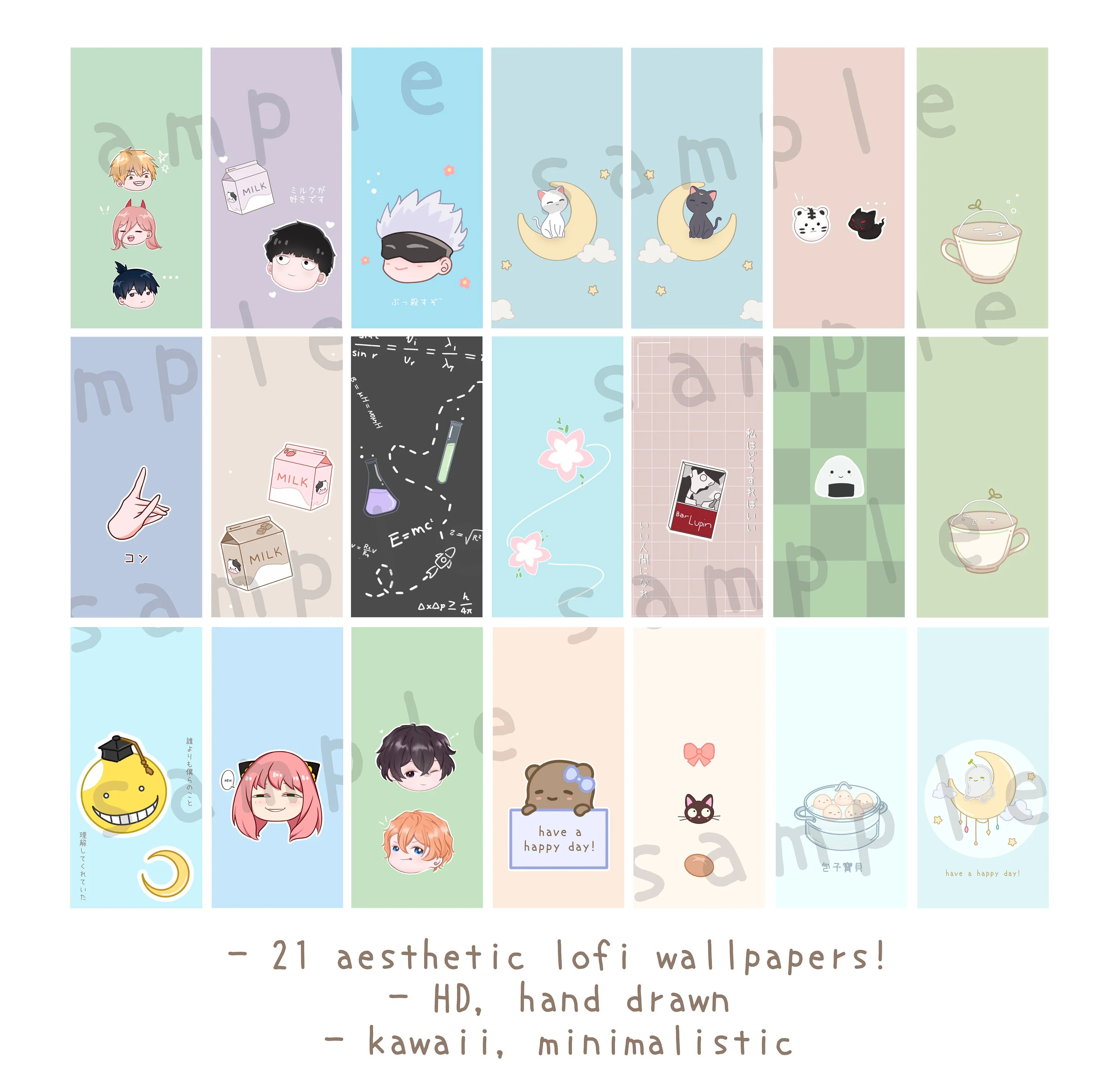 Kawaii Anime Inspired Phone Wallpaper Pack - Image 3