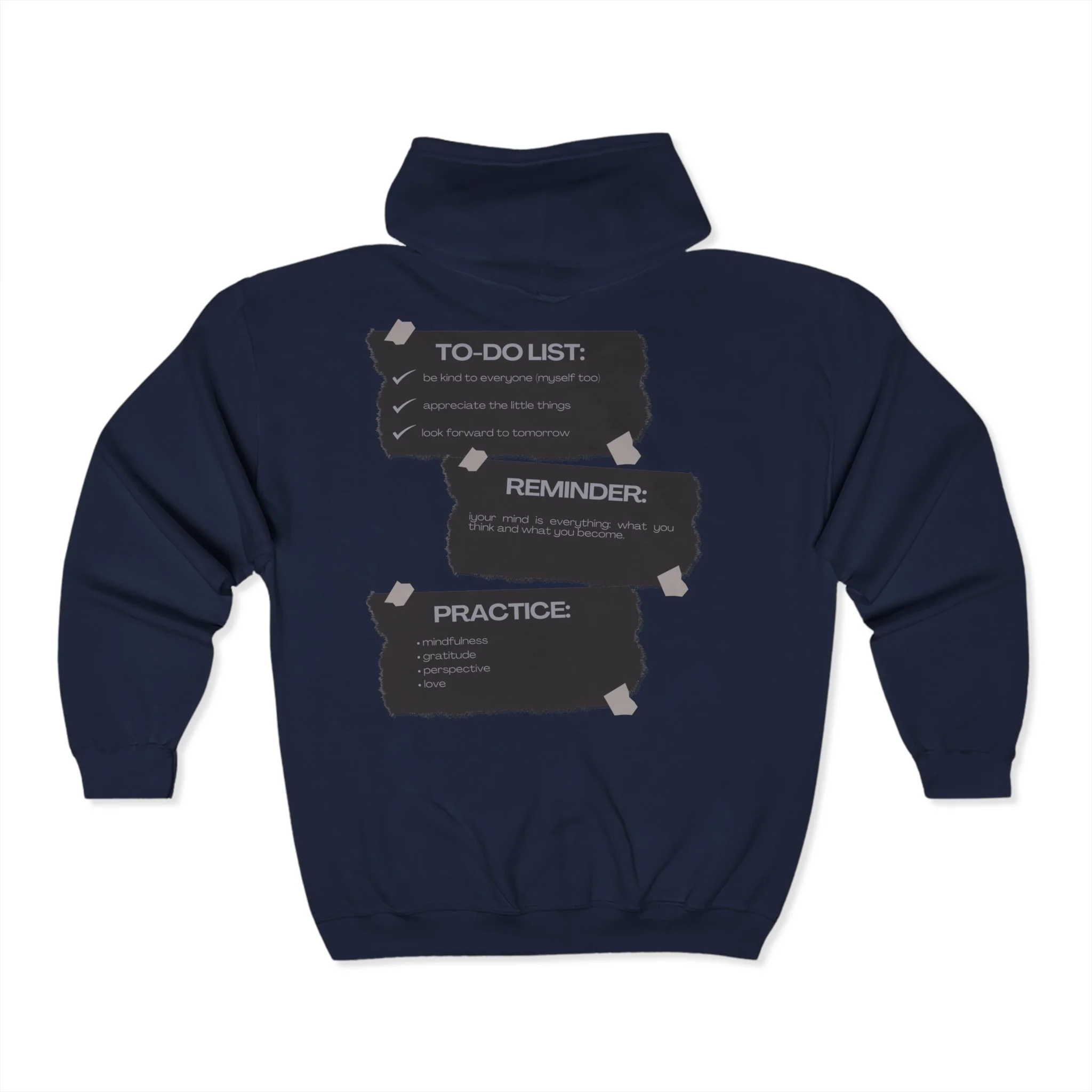 Reminder Notes Full Zip Hooded Sweatshirt - Image 7