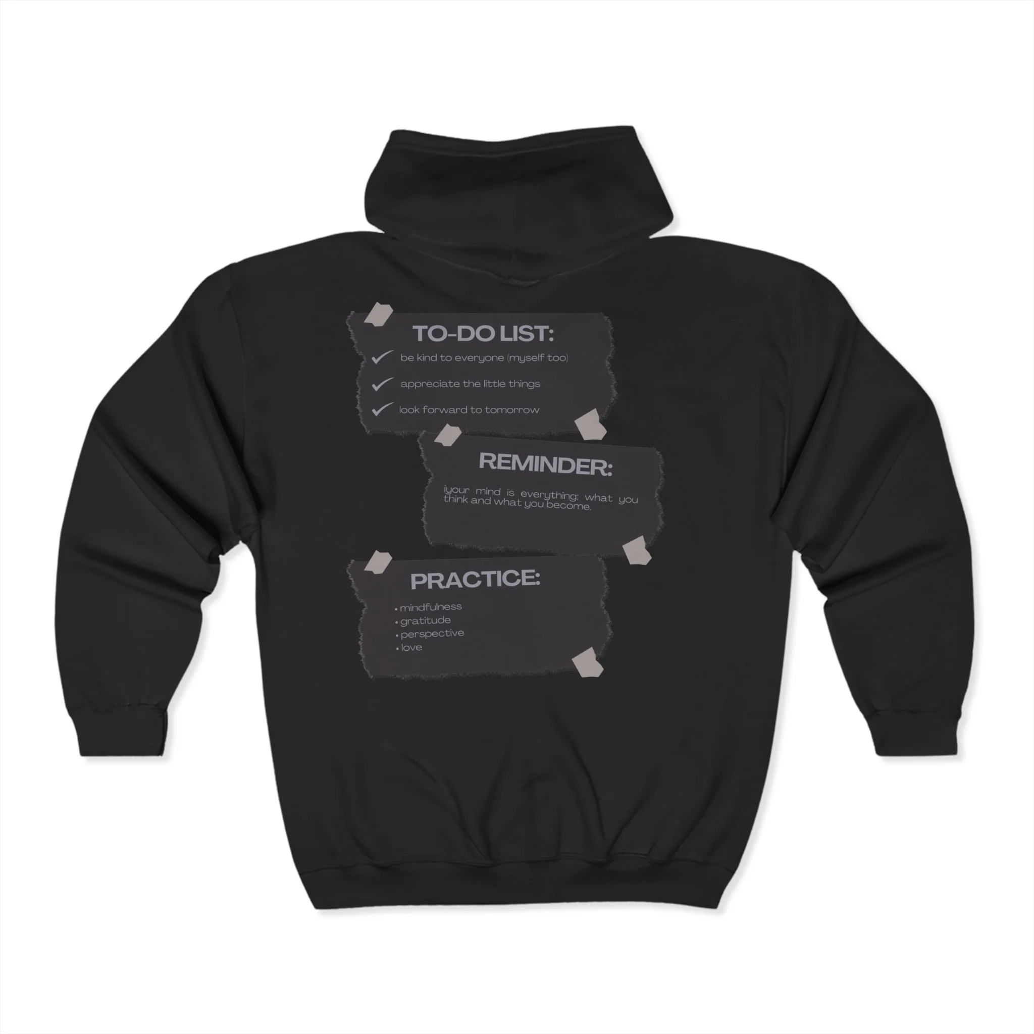 Reminder Notes Full Zip Hooded Sweatshirt - Image 8