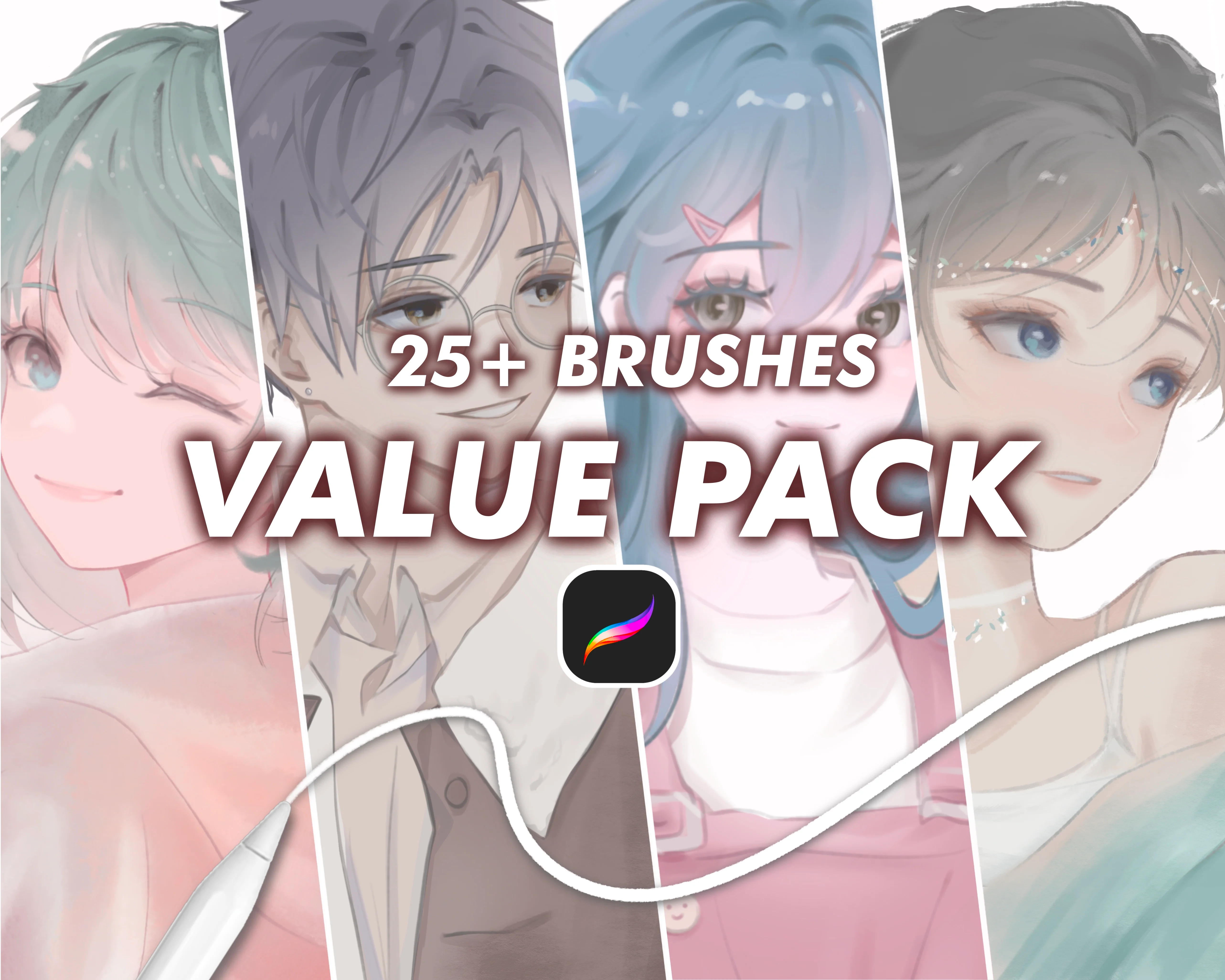 Soft Anime Style Procreate Brush Set - Image 6