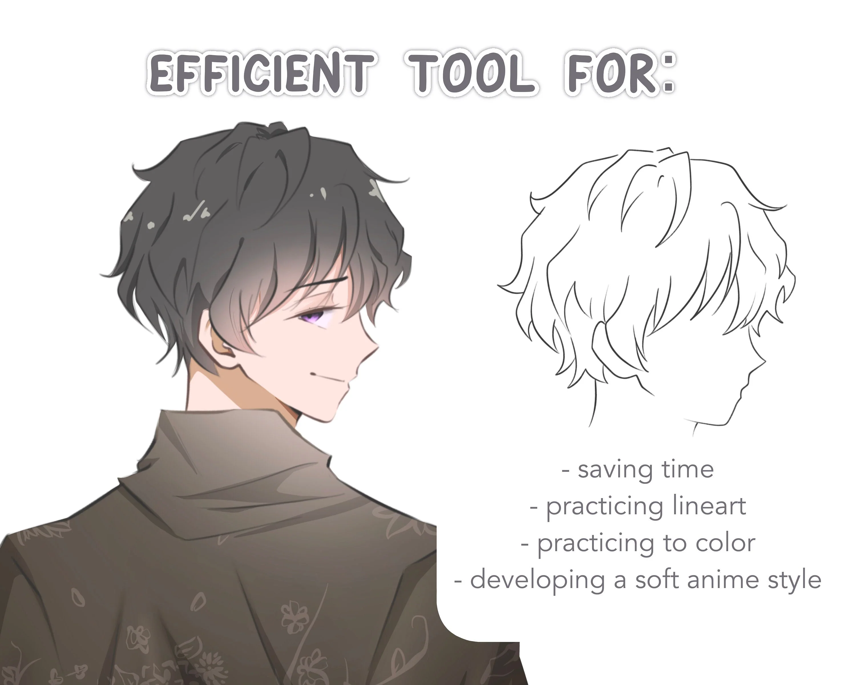 Soft Anime Style Hair Stamp Set - Image 5