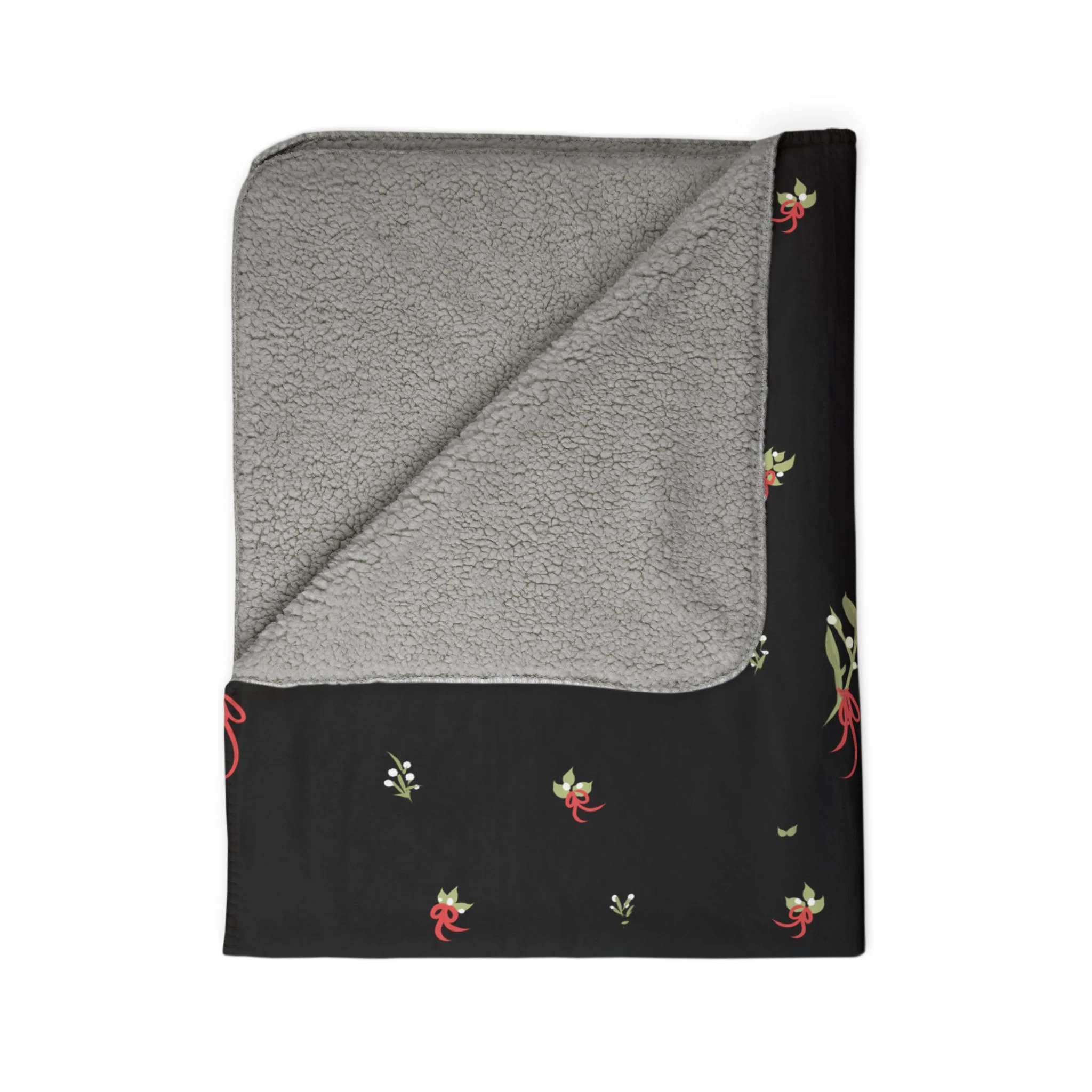 Sophisticated Mistletoe Fleece Sherpa Blanket - Image 18