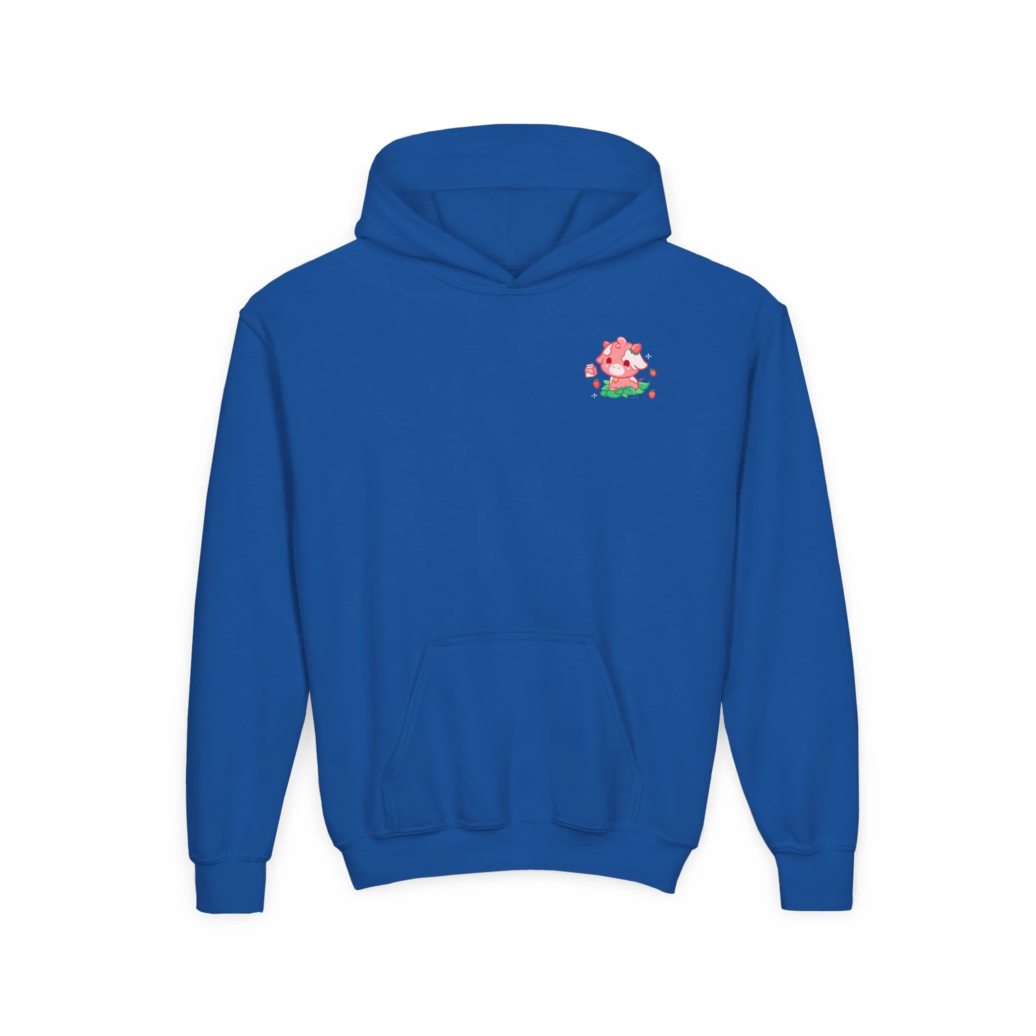 Strawberry Cow: Youth Heavy Blend Hooded Sweatshirt - Image 12