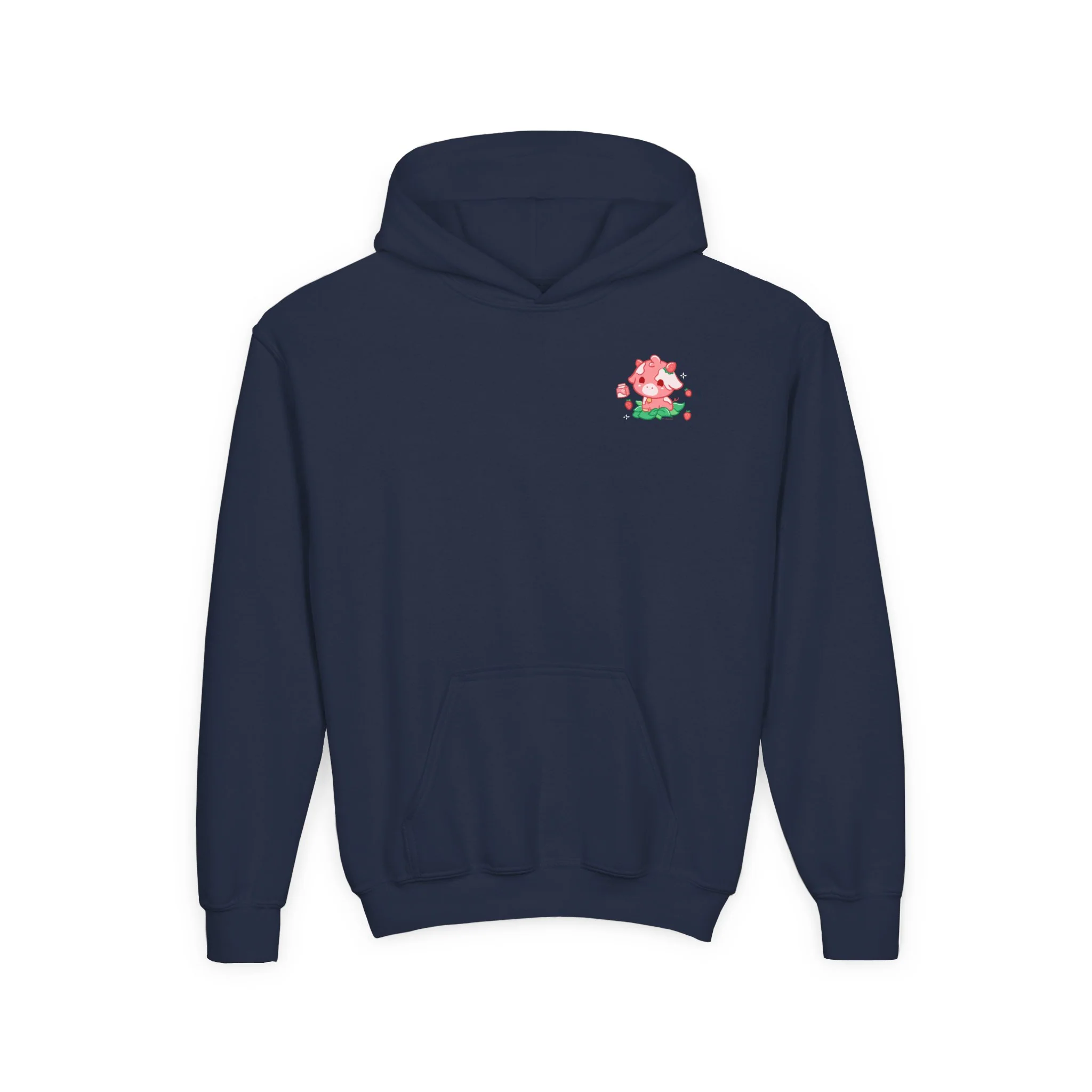 Strawberry Cow: Youth Heavy Blend Hooded Sweatshirt - Image 13