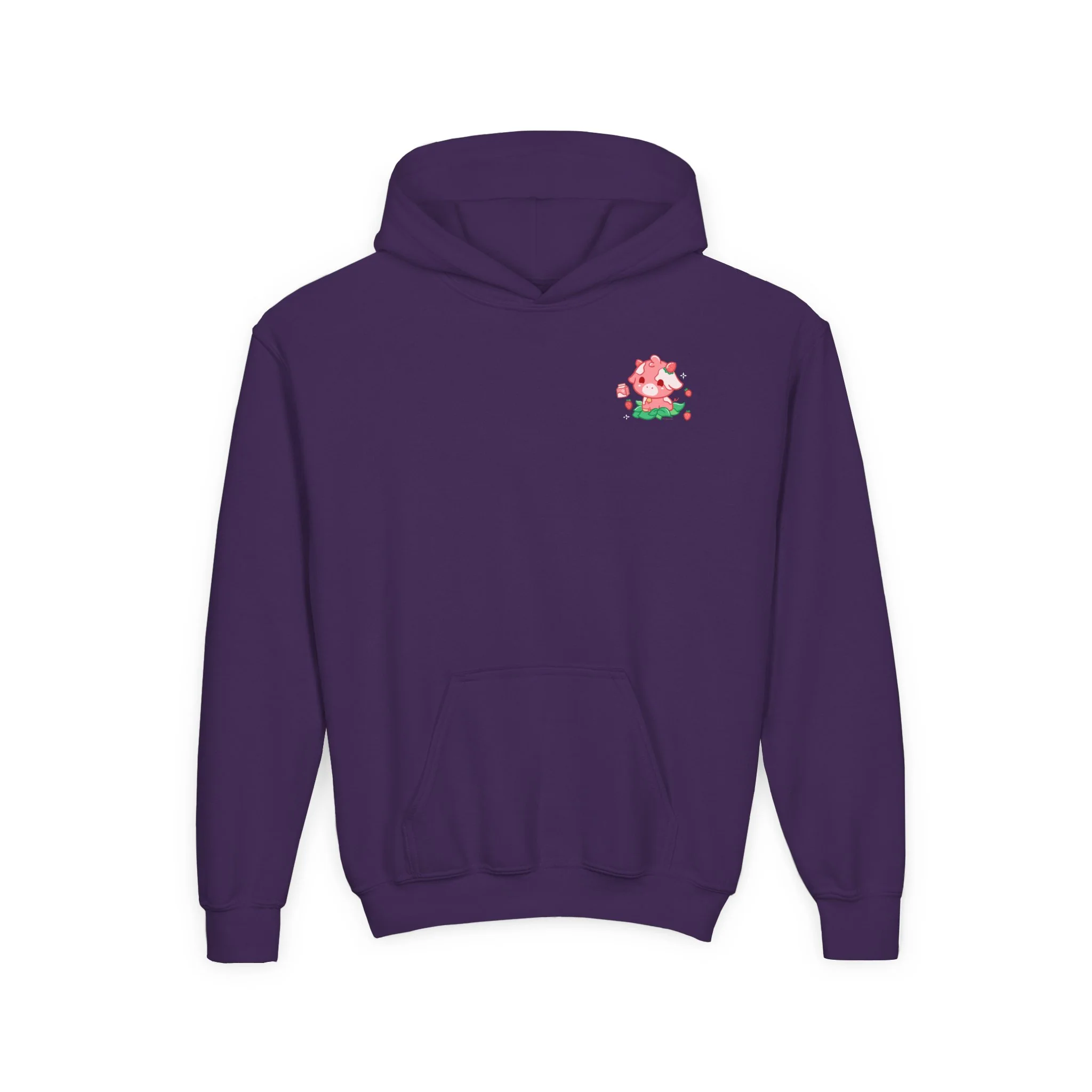 Strawberry Cow: Youth Heavy Blend Hooded Sweatshirt - Image 14
