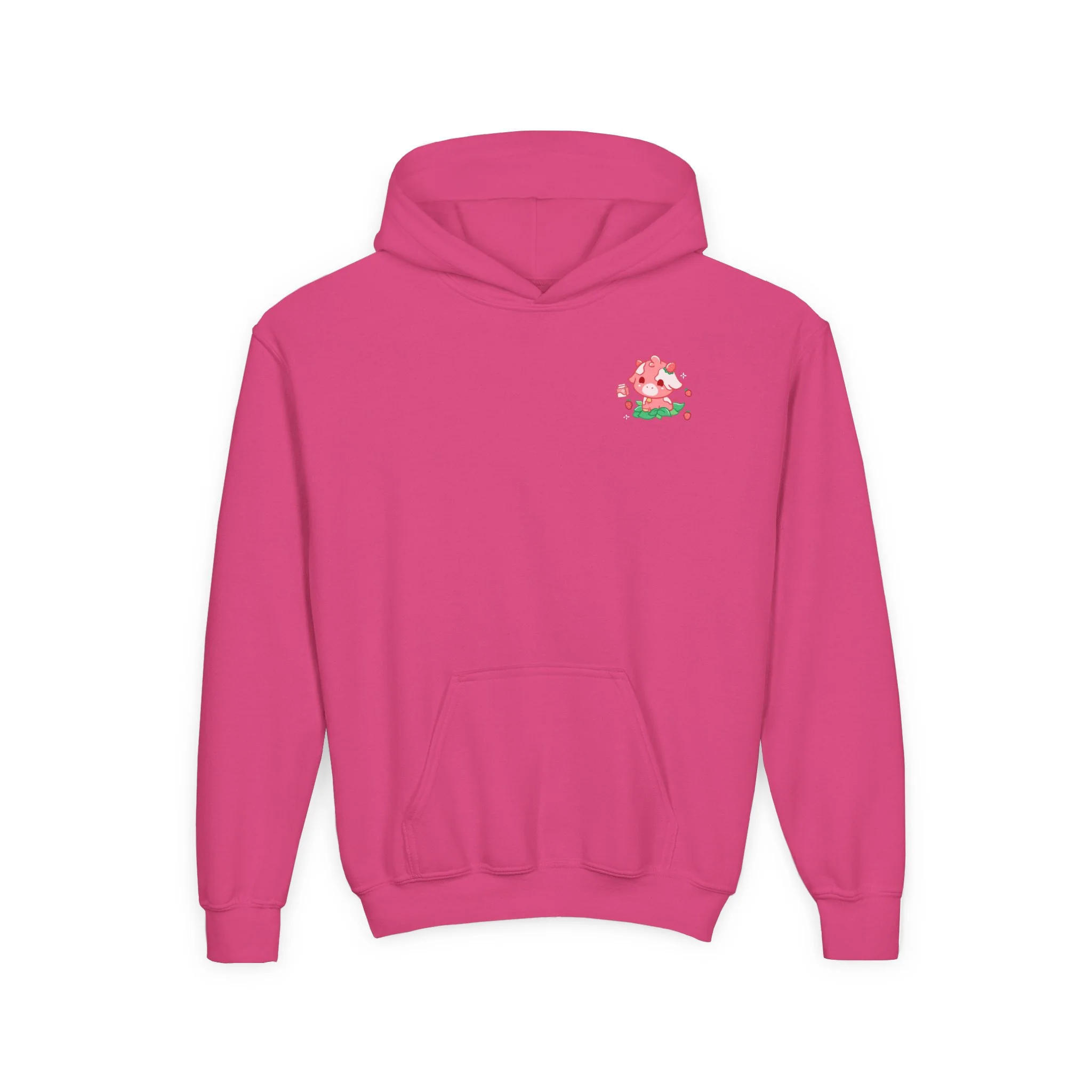 Strawberry Cow: Youth Heavy Blend Hooded Sweatshirt - Image 15