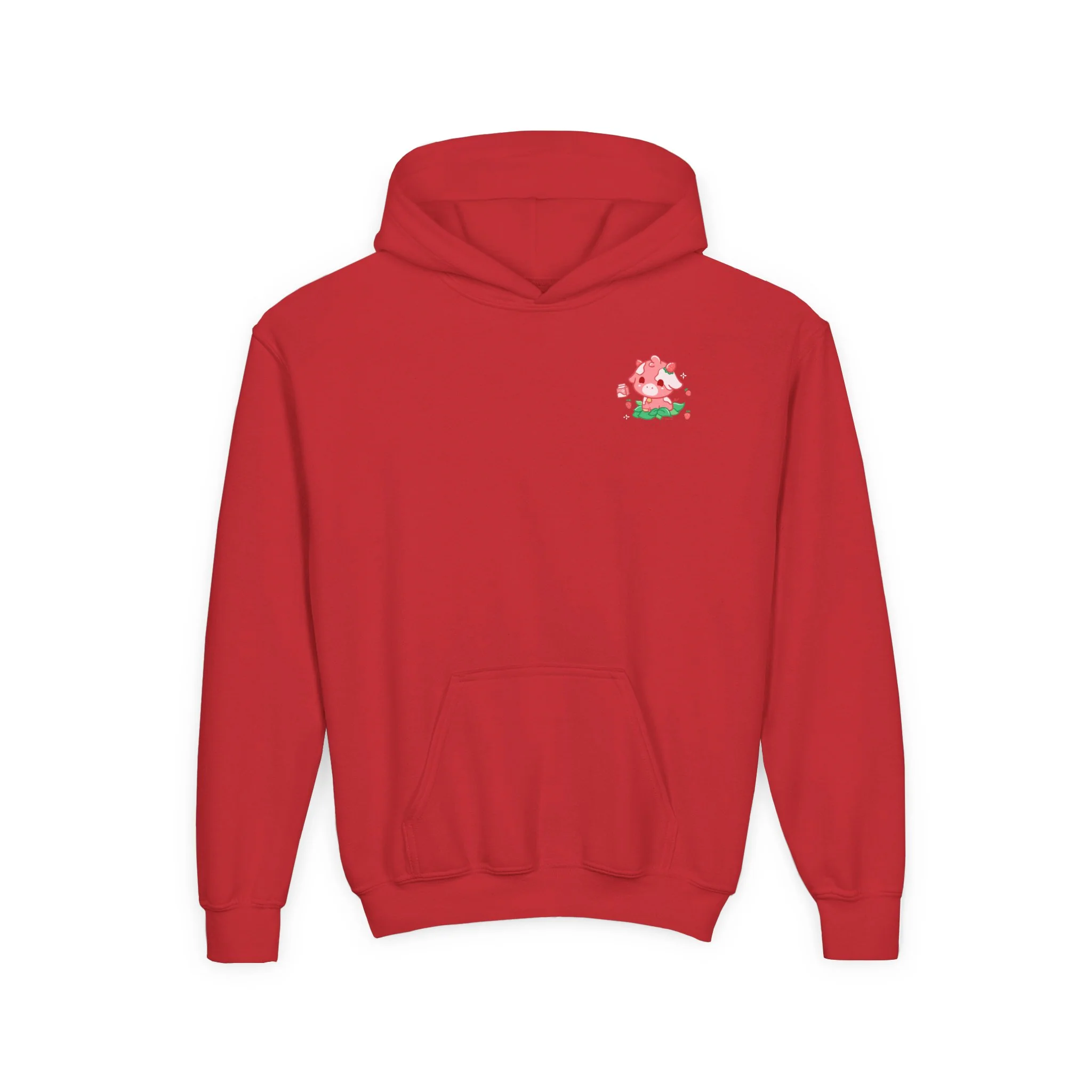 Strawberry Cow: Youth Heavy Blend Hooded Sweatshirt - Image 16