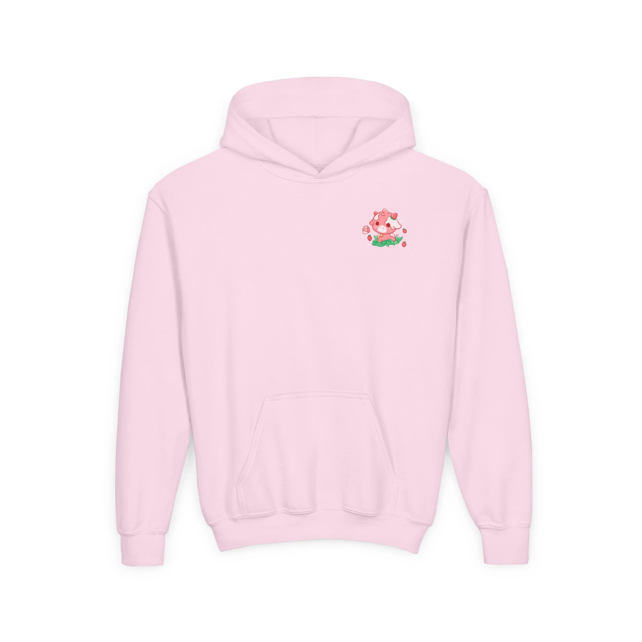 Strawberry Cow: Youth Heavy Blend Hooded Sweatshirt - Image 17