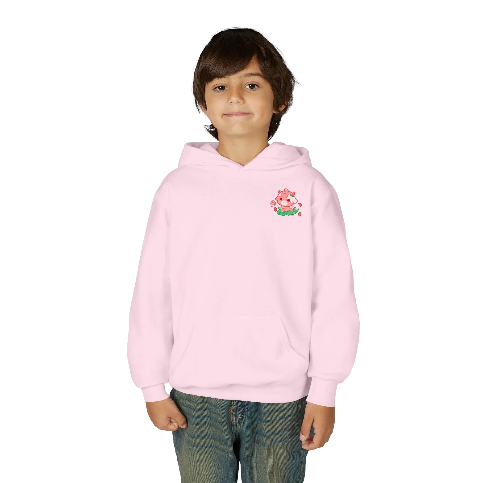 Strawberry Cow: Youth Heavy Blend Hooded Sweatshirt - Image 18