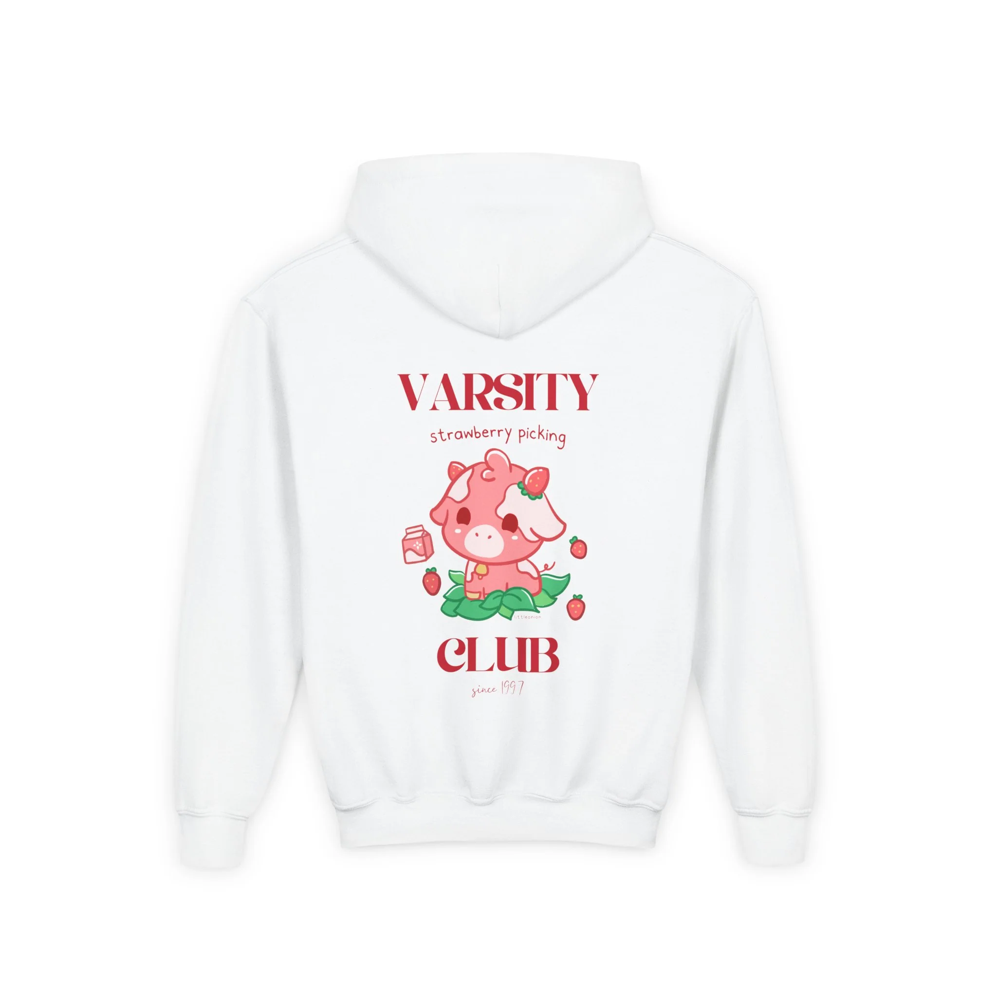 Strawberry Cow: Youth Heavy Blend Hooded Sweatshirt - Image 20