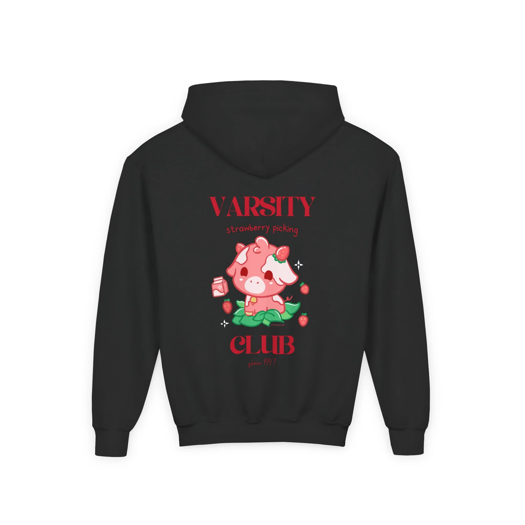 Strawberry Cow: Youth Heavy Blend Hooded Sweatshirt - Image 23