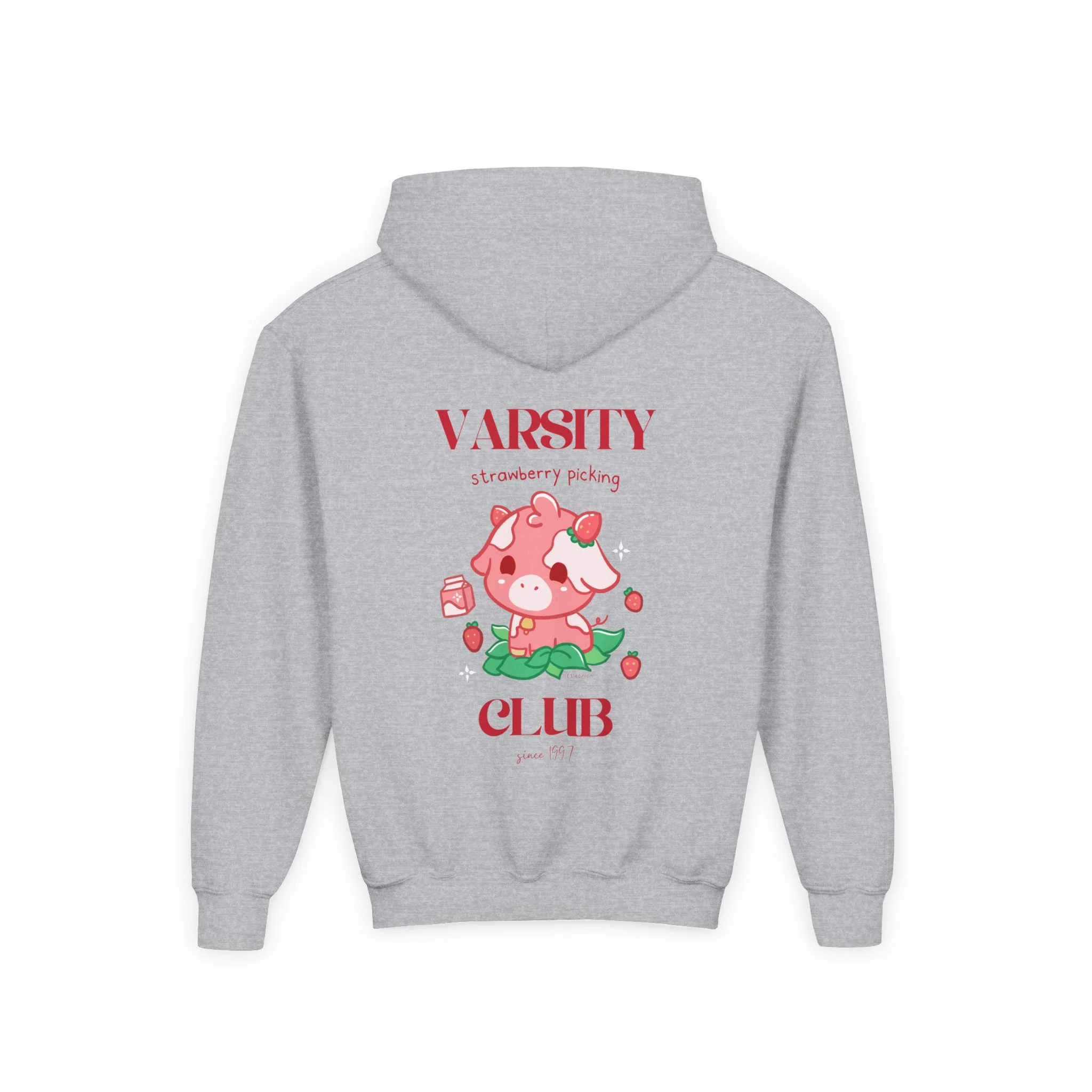 Strawberry Cow: Youth Heavy Blend Hooded Sweatshirt - Image 26