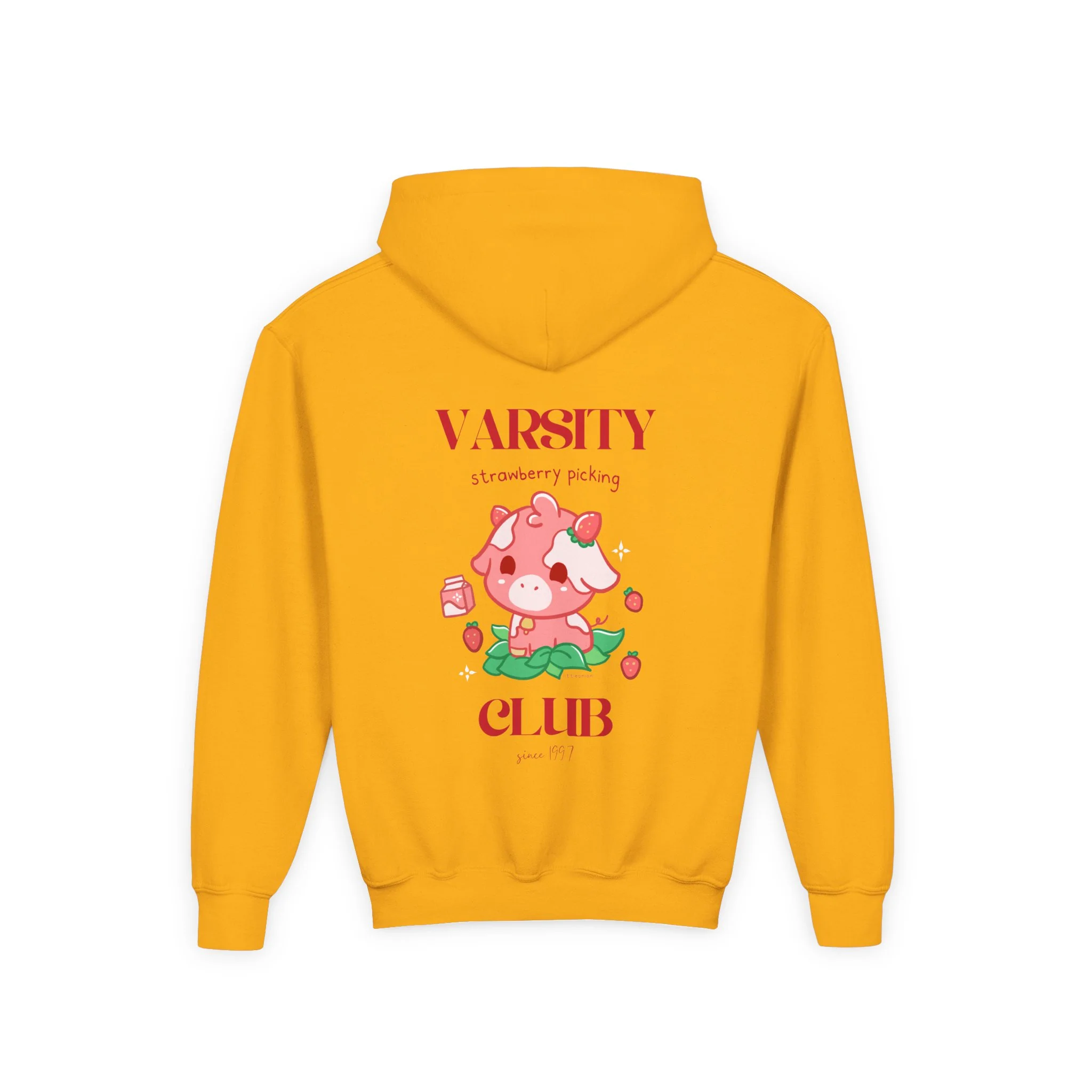 Strawberry Cow: Youth Heavy Blend Hooded Sweatshirt - Image 29