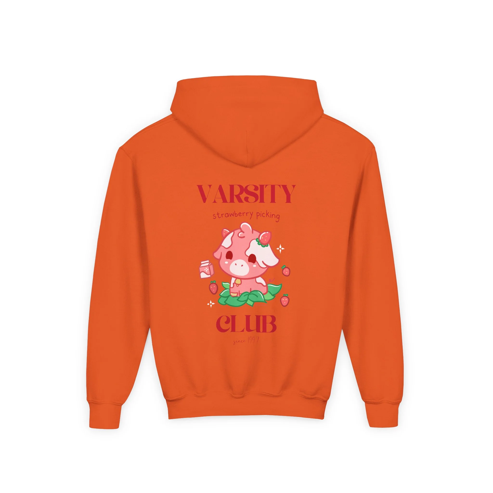 Strawberry Cow: Youth Heavy Blend Hooded Sweatshirt - Image 32