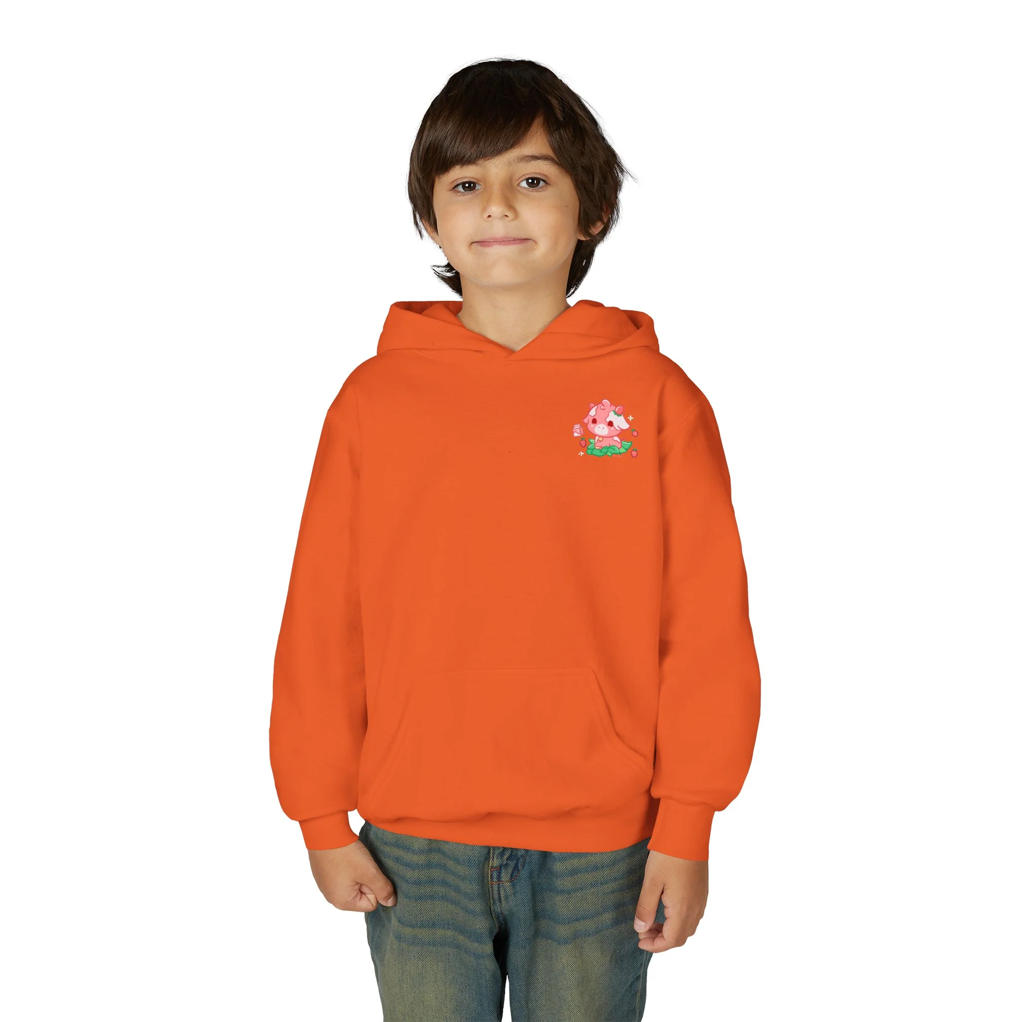 Strawberry Cow: Youth Heavy Blend Hooded Sweatshirt - Image 33