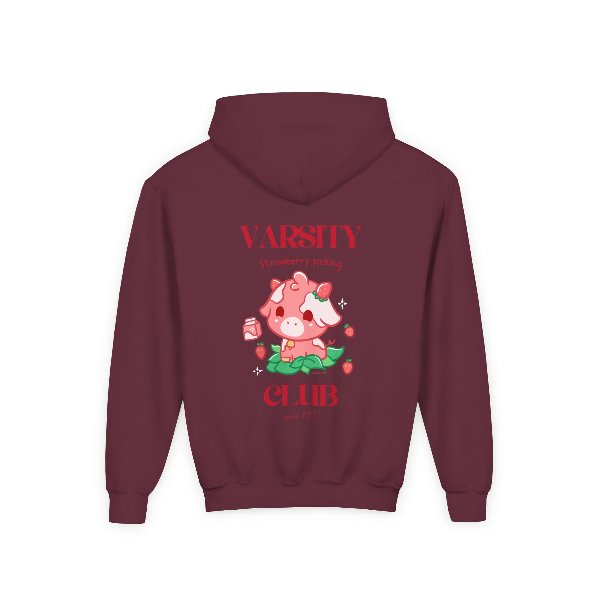 Strawberry Cow: Youth Heavy Blend Hooded Sweatshirt - Image 35