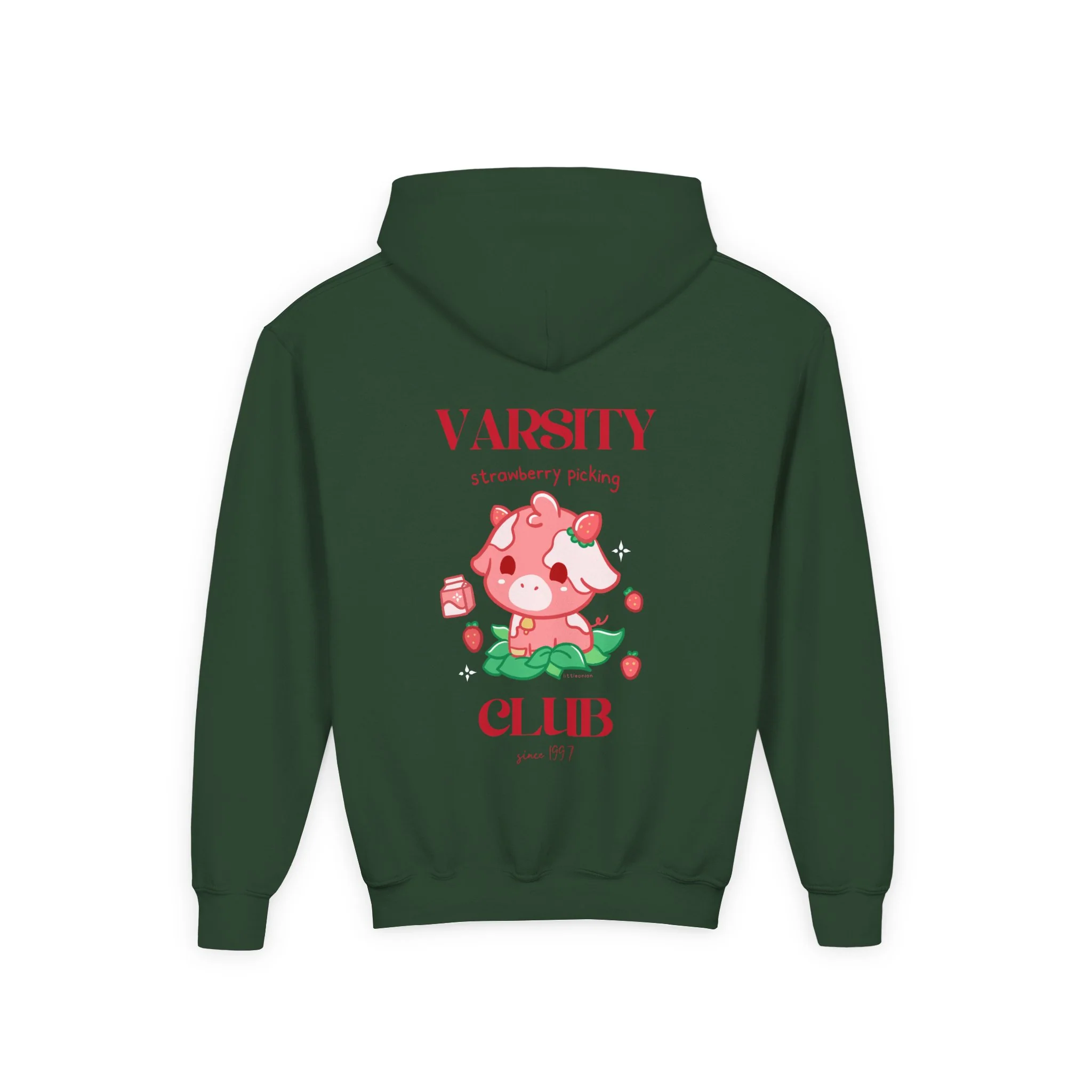 Strawberry Cow: Youth Heavy Blend Hooded Sweatshirt - Image 38
