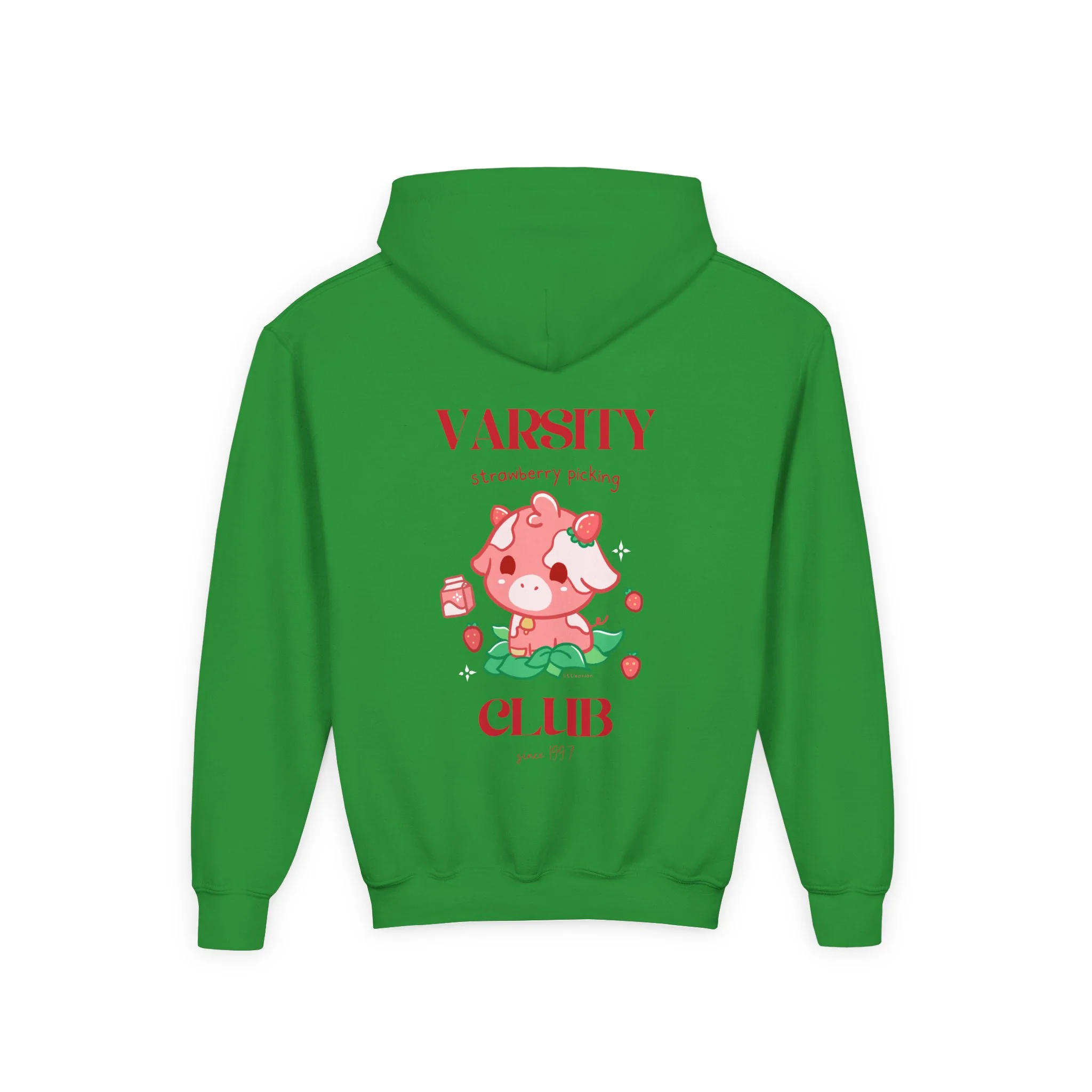 Strawberry Cow: Youth Heavy Blend Hooded Sweatshirt - Image 41