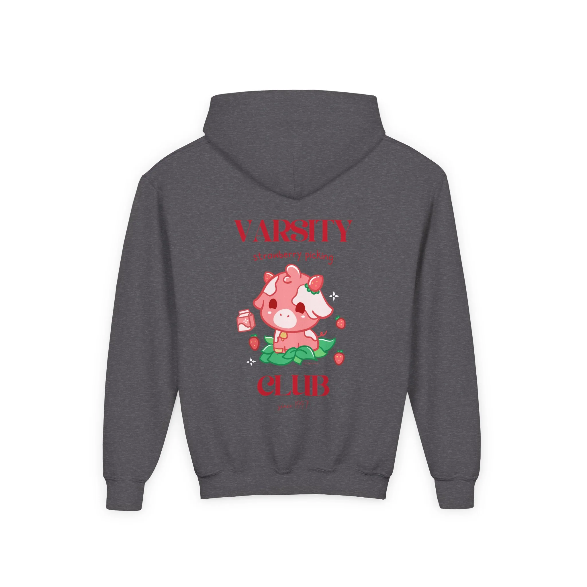 Strawberry Cow: Youth Heavy Blend Hooded Sweatshirt - Image 44