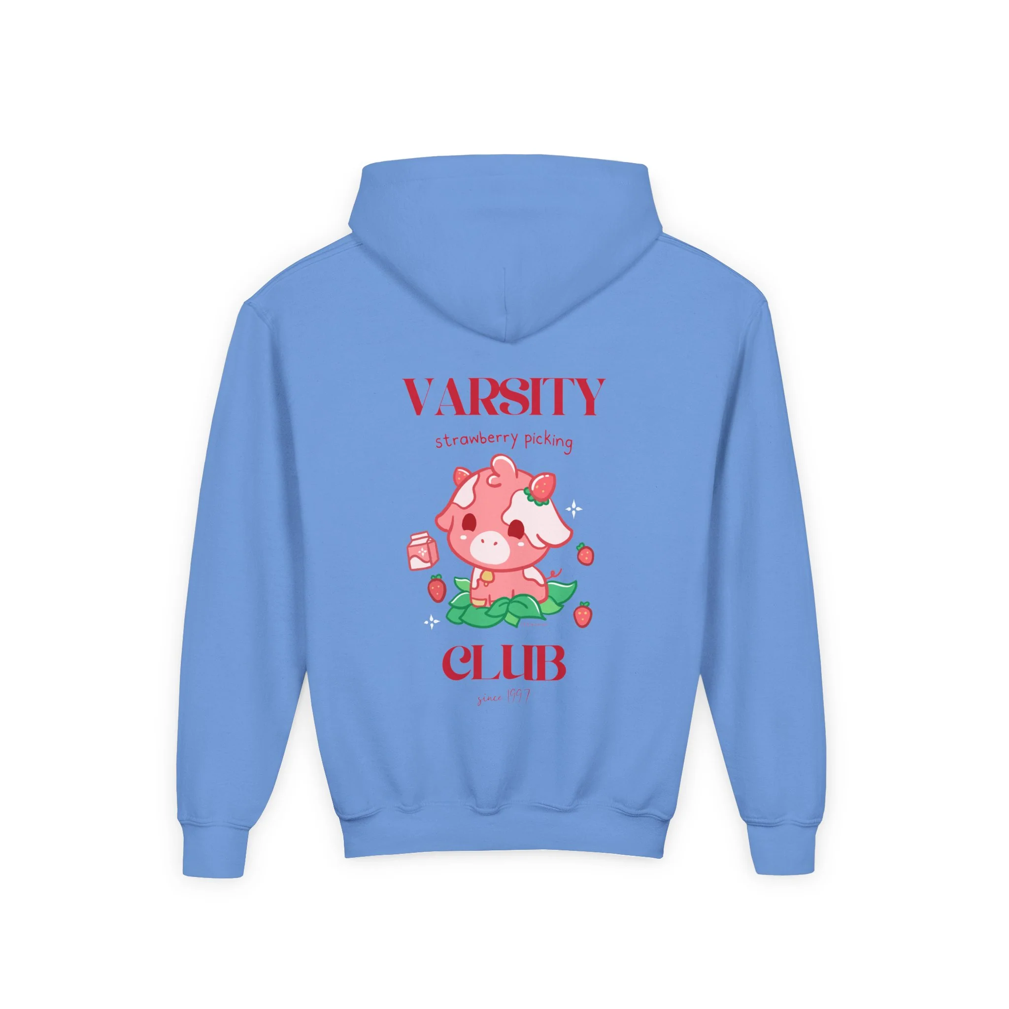 Strawberry Cow: Youth Heavy Blend Hooded Sweatshirt - Image 47