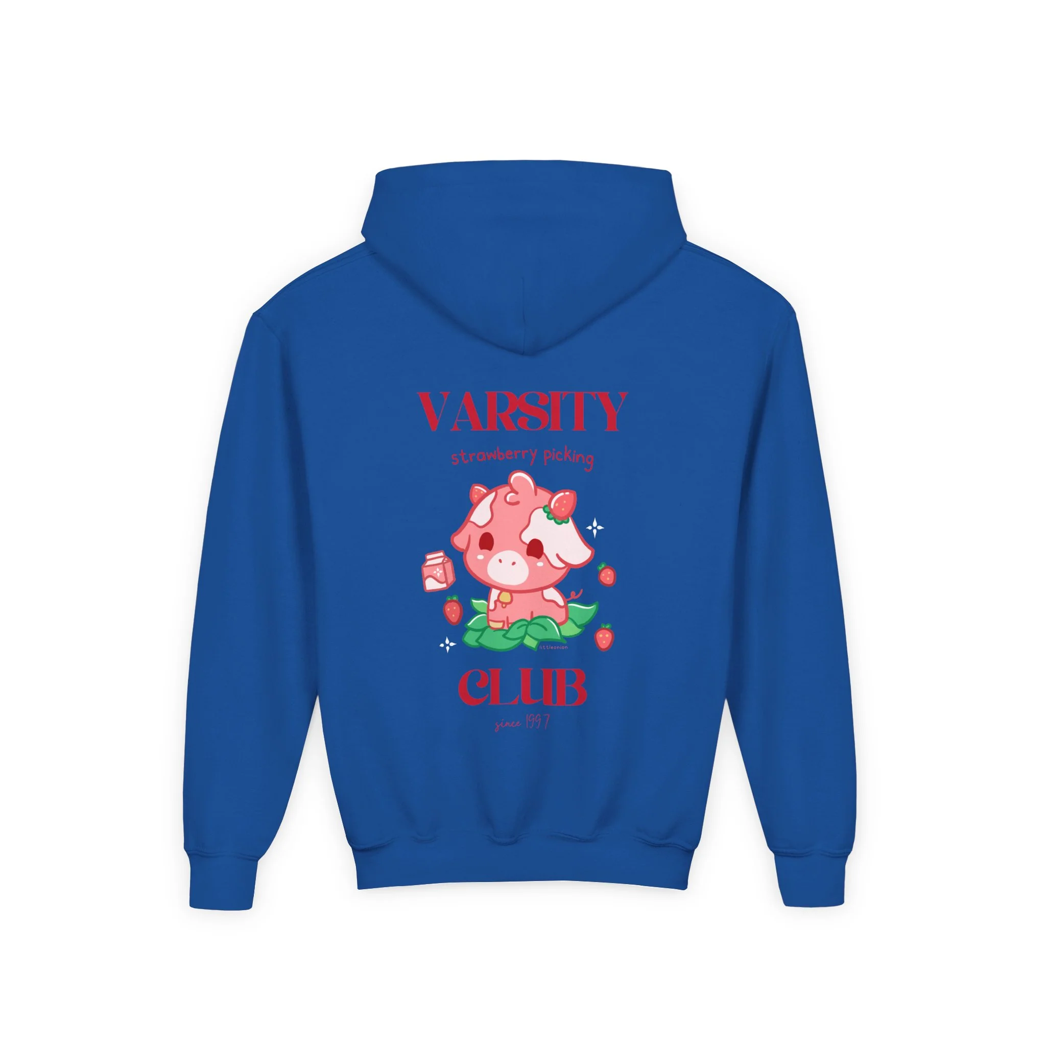 Strawberry Cow: Youth Heavy Blend Hooded Sweatshirt - Image 50