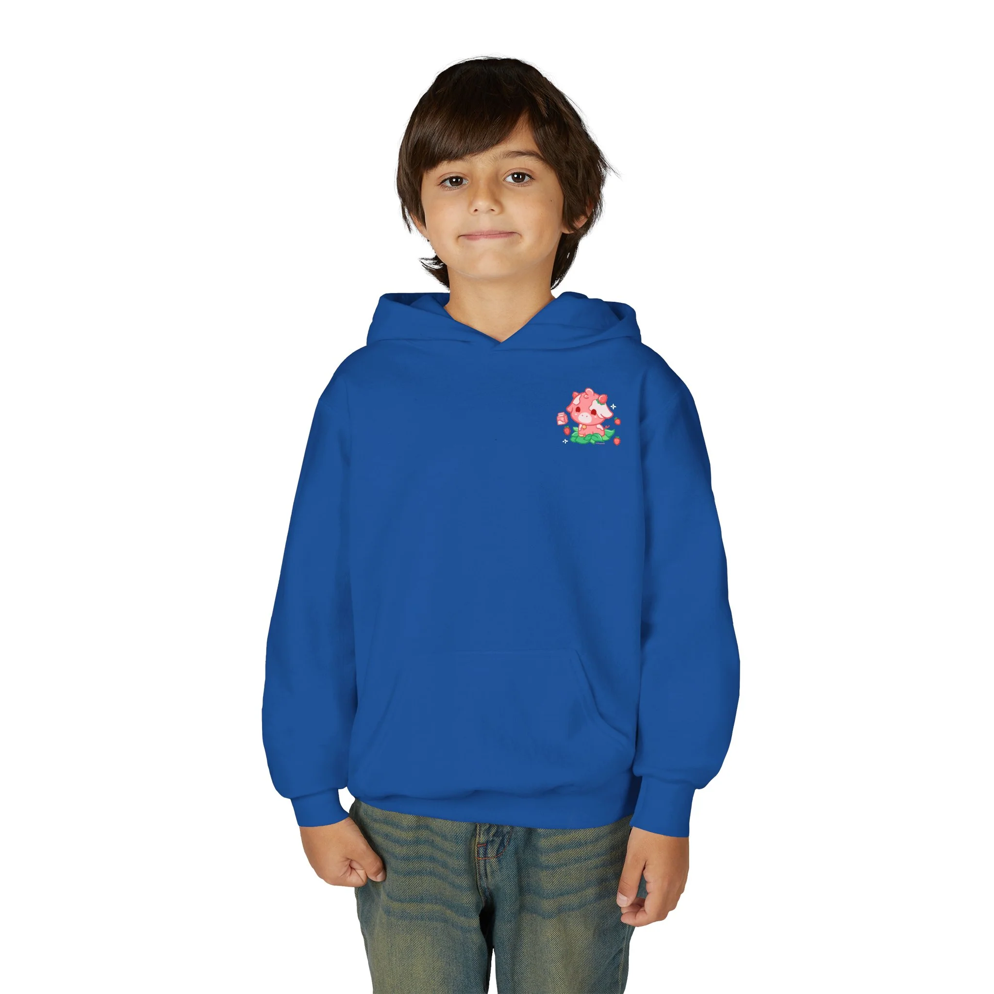 Strawberry Cow: Youth Heavy Blend Hooded Sweatshirt - Image 51