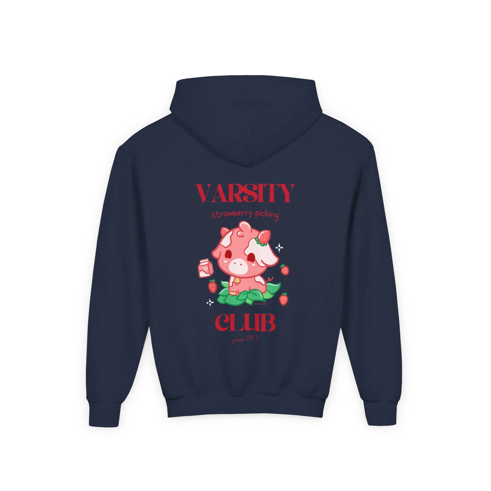 Strawberry Cow: Youth Heavy Blend Hooded Sweatshirt - Image 53