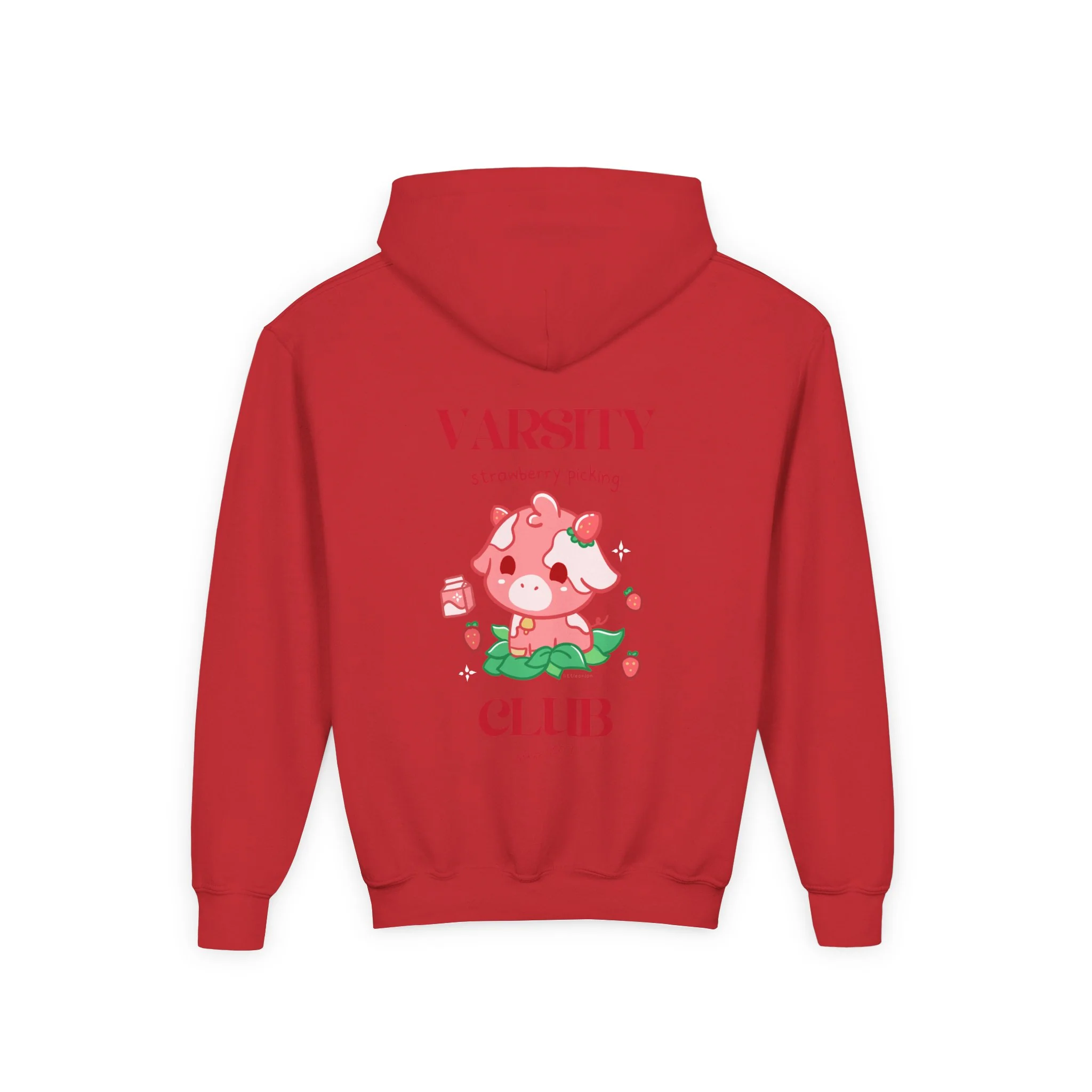 Strawberry Cow: Youth Heavy Blend Hooded Sweatshirt - Image 62