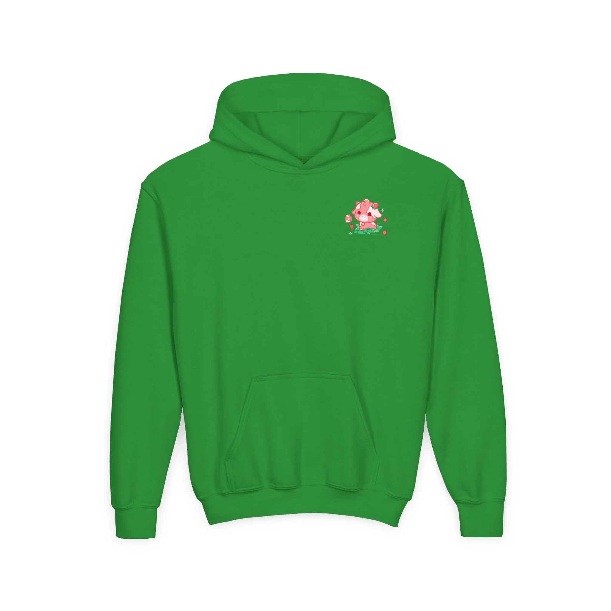 Strawberry Cow: Youth Heavy Blend Hooded Sweatshirt - Image 9