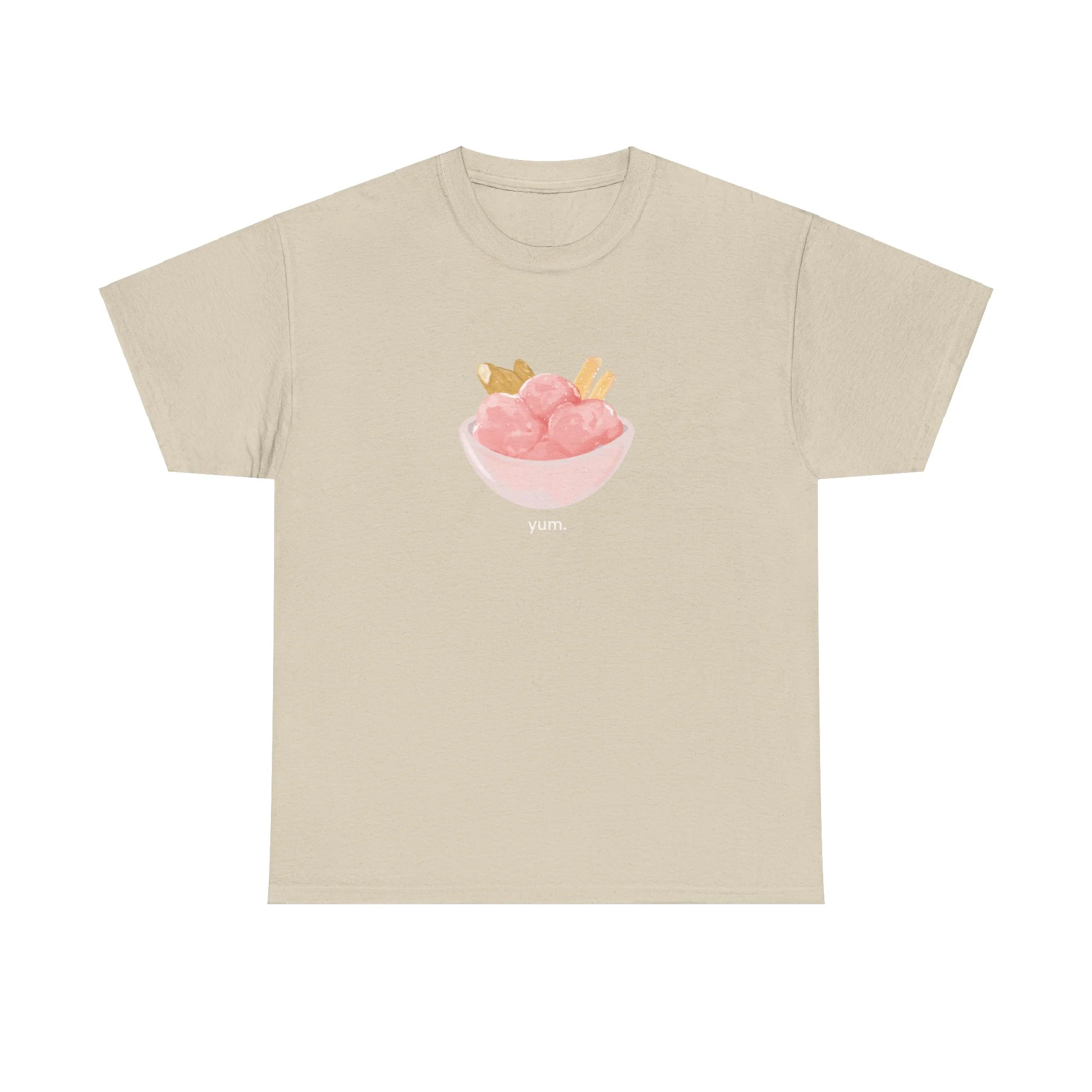 strawberry ice cream n fish n chips tshirt - Image 4