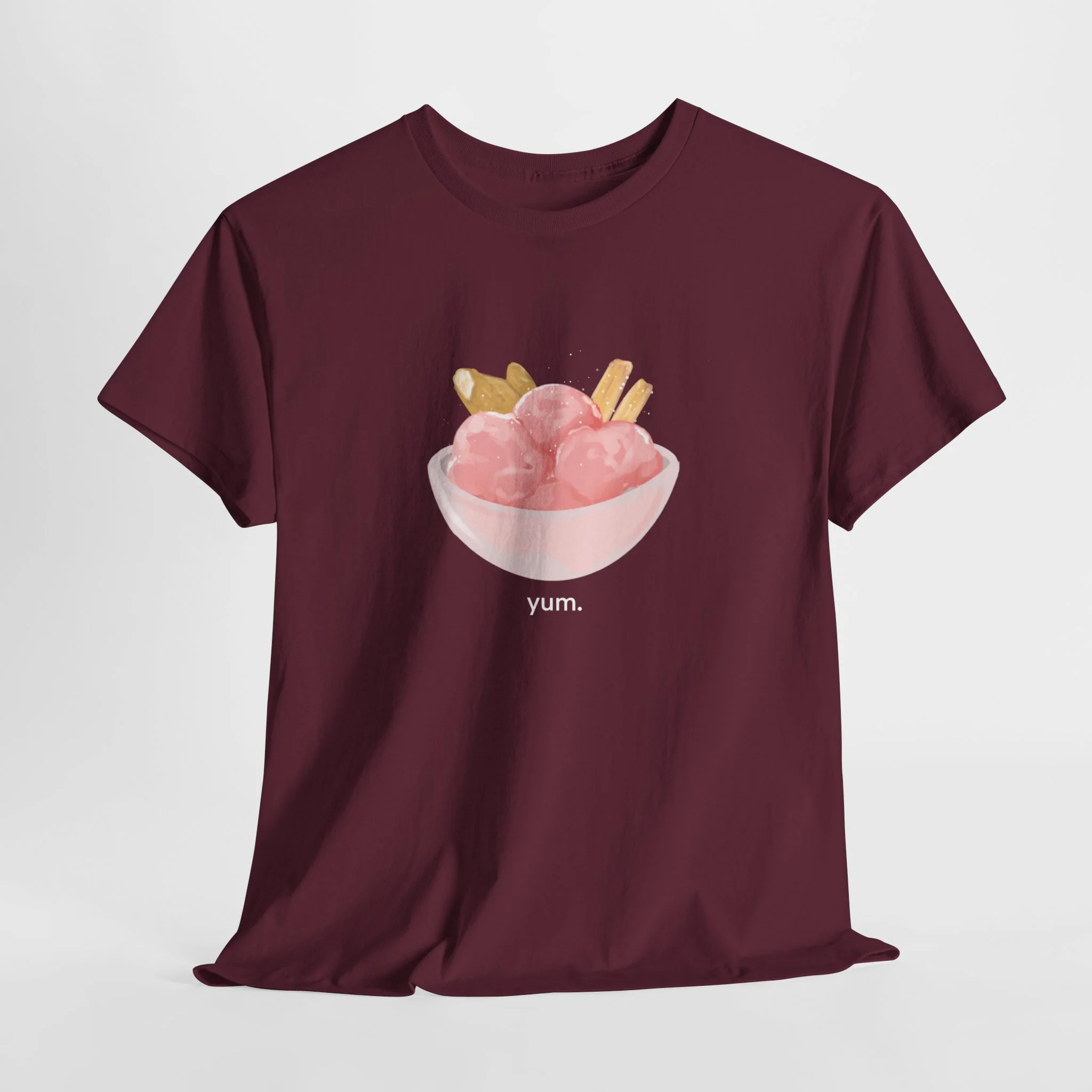 strawberry ice cream n fish n chips tshirt - Image 8