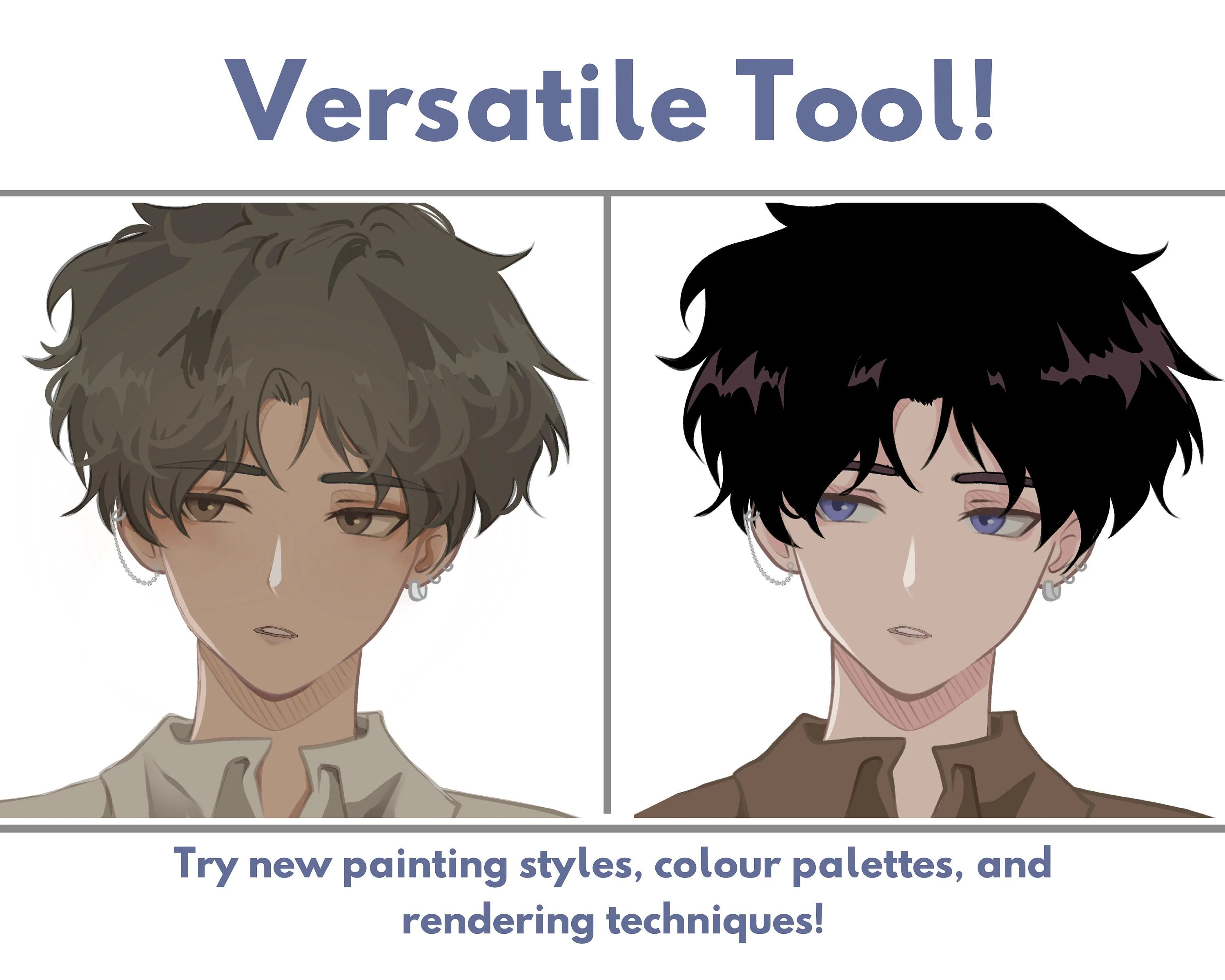 Manga Webtoon Style Head Stamp Set - Image 3